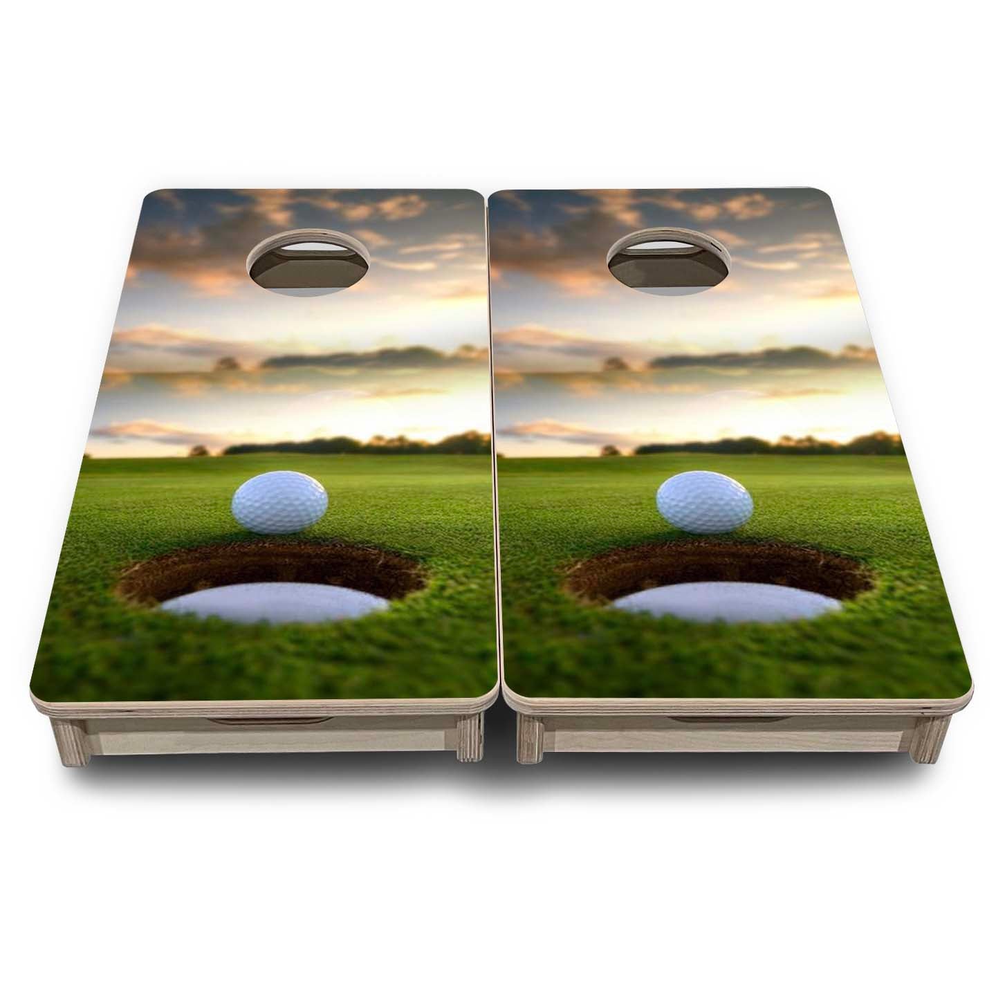 Golf Course Sunset - Mini or Vacation Size Cornhole Boards
