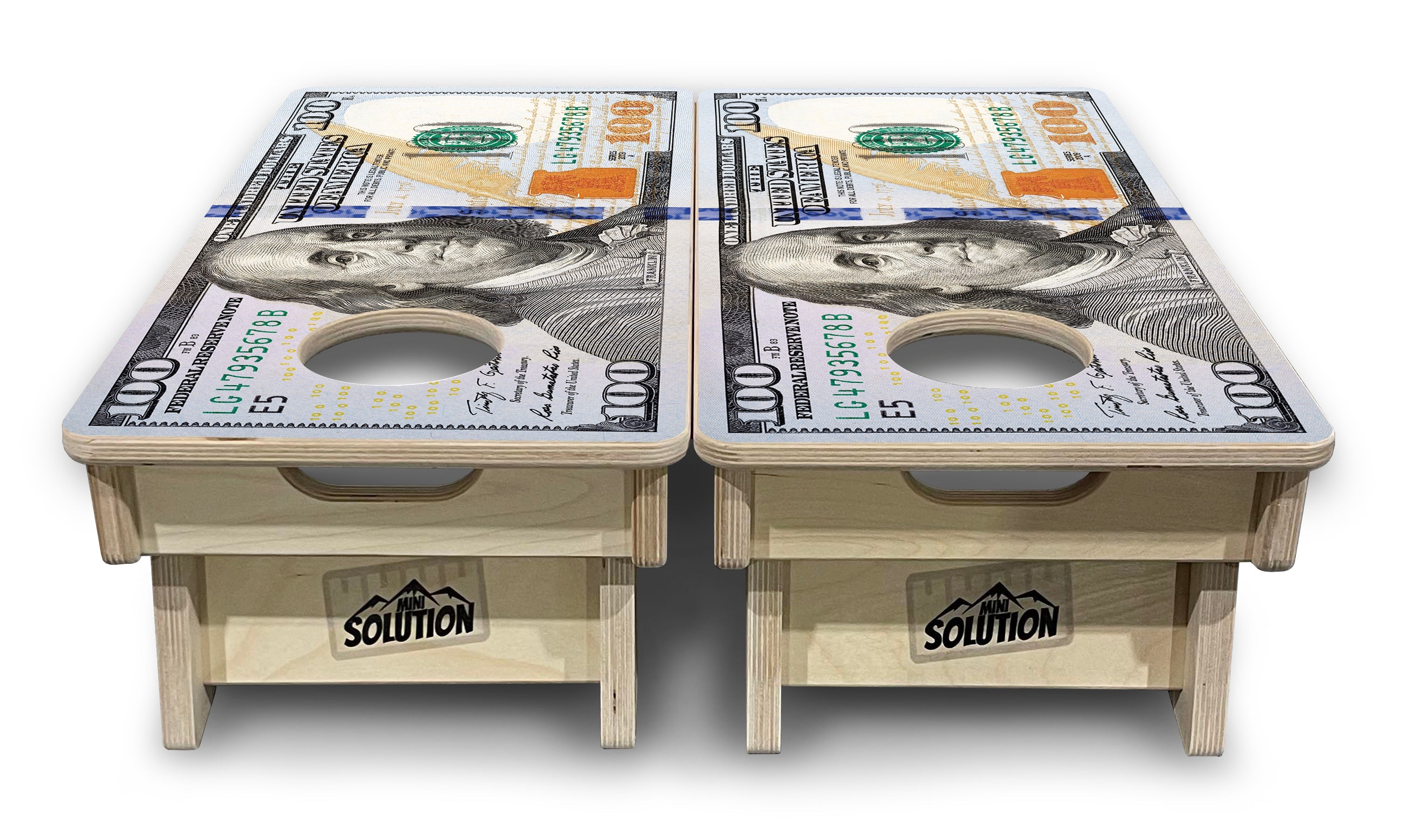 $100 Bill - Mini or Vacation Size Cornhole Boards