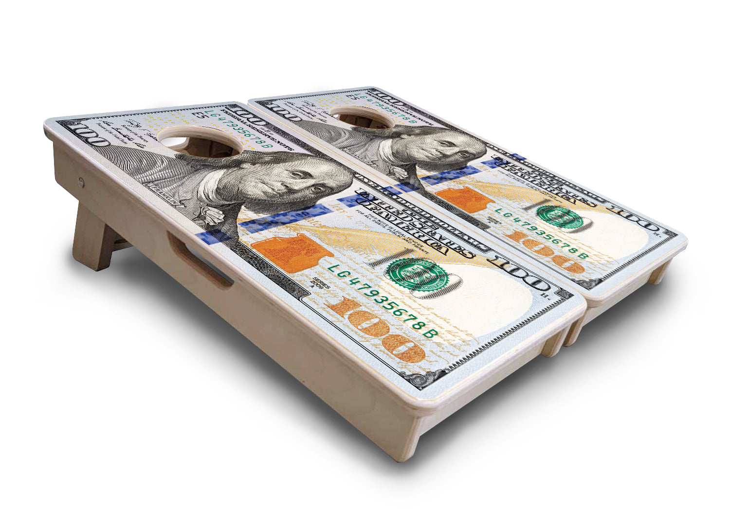 $100 Bill - Mini or Vacation Size Cornhole Boards