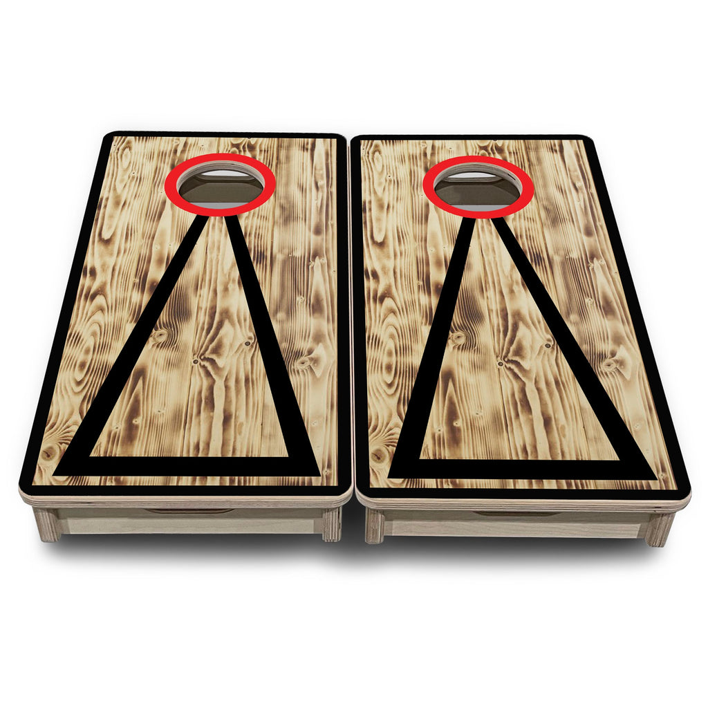 Burnt Triangle - Mini or Vacation Size Cornhole Boards