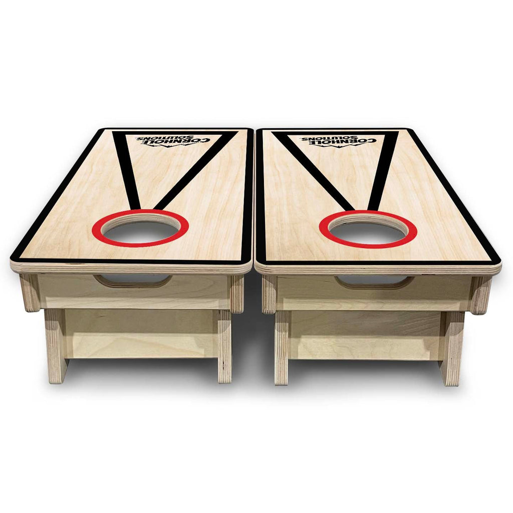 Red/Black Hole Ring - Mini or Vacation Size Cornhole Boards