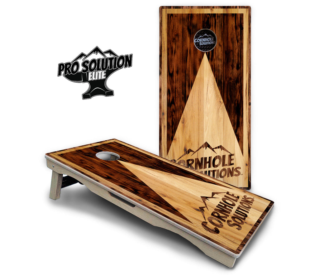 Wooden Triangle Cornhole Boards - Pro Solution Elite Series