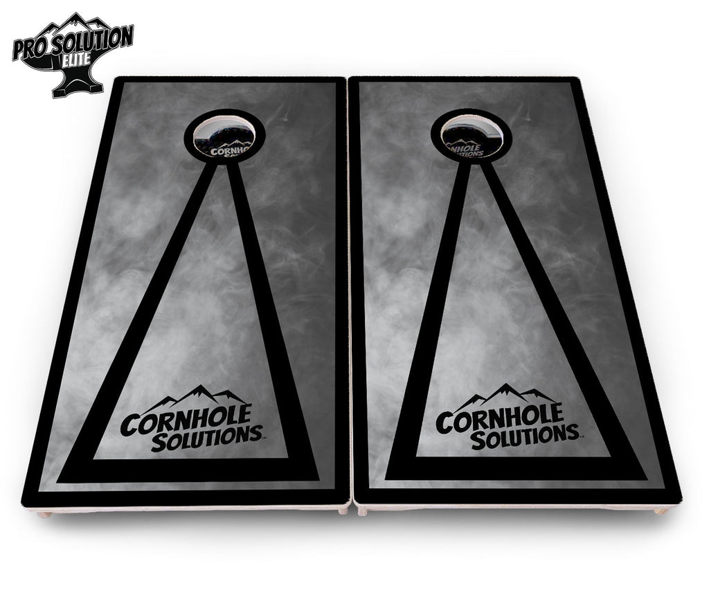 Smoke Triangle Cornhole Boards - Pro Solution Elite Series