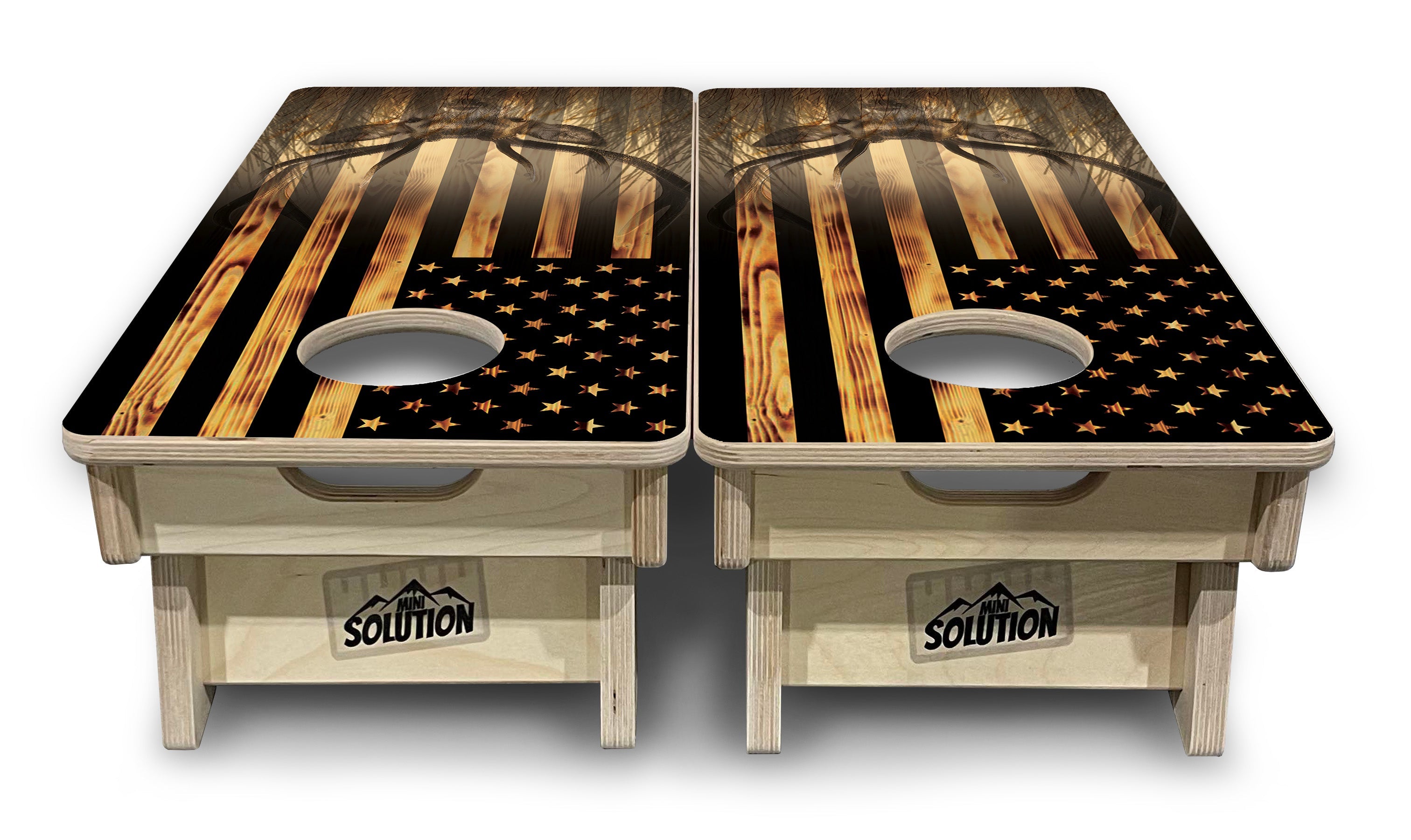 Hidden Deer & Fish - Mini or Vacation Size Cornhole Boards