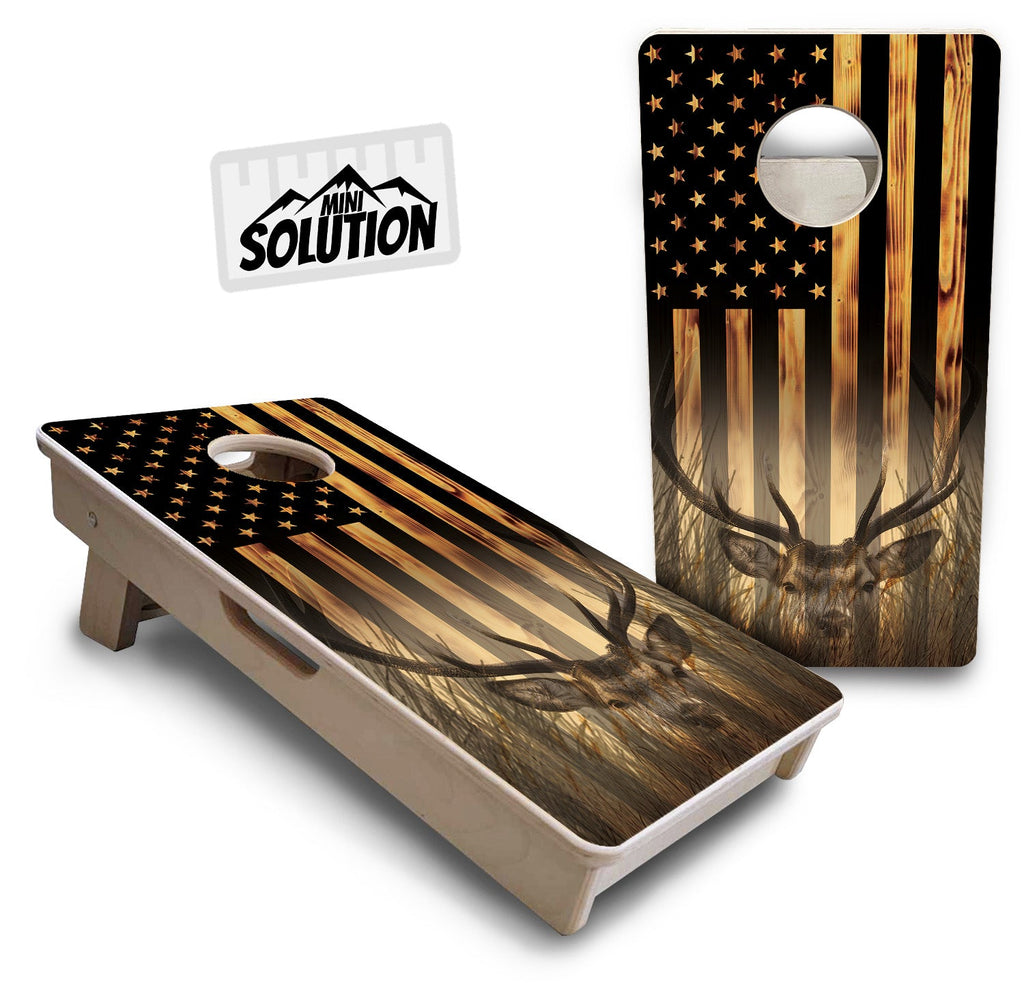 Hidden Deer & Fish - Mini or Vacation Size Cornhole Boards