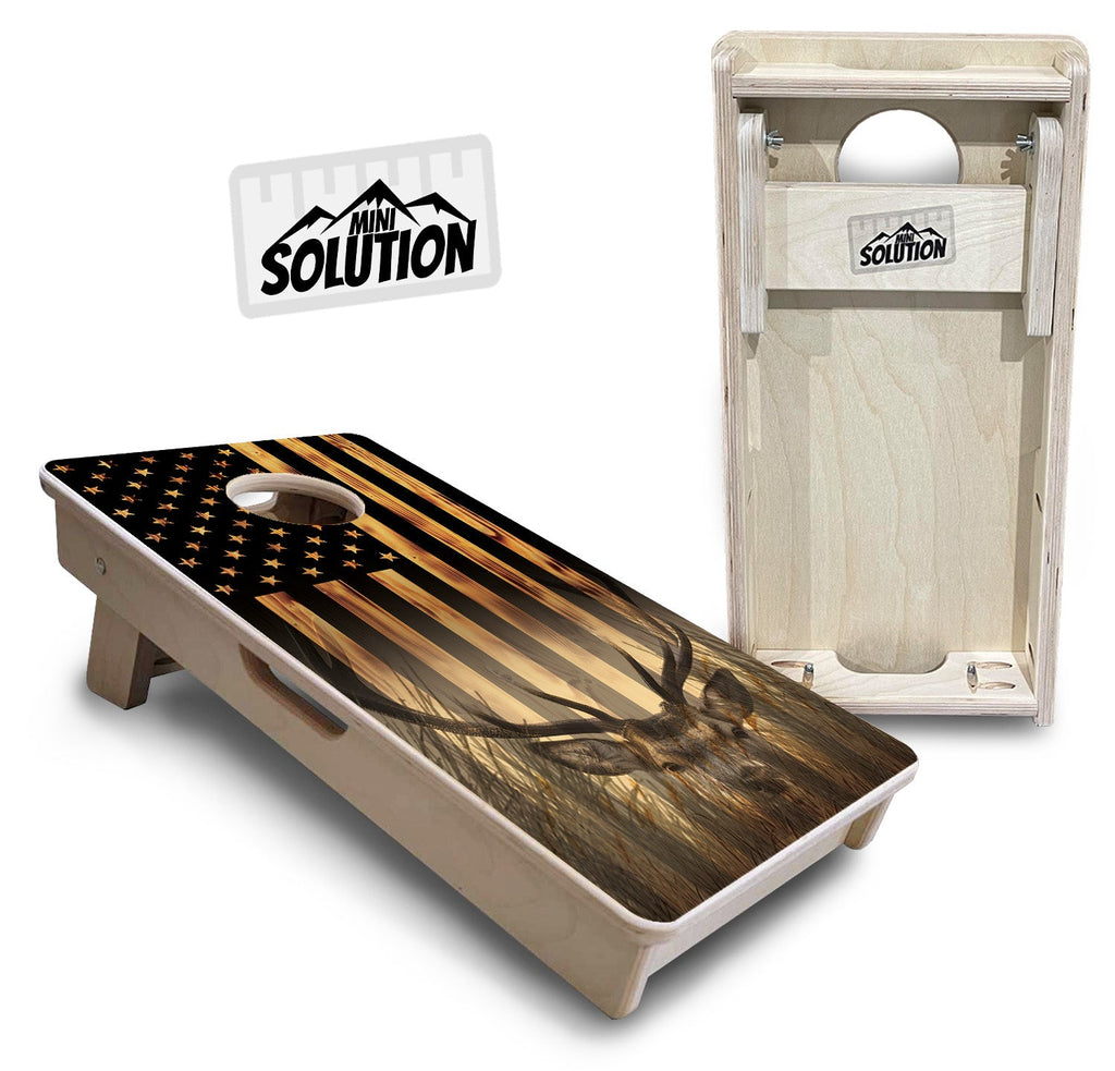Hidden Deer & Fish - Mini or Vacation Size Cornhole Boards