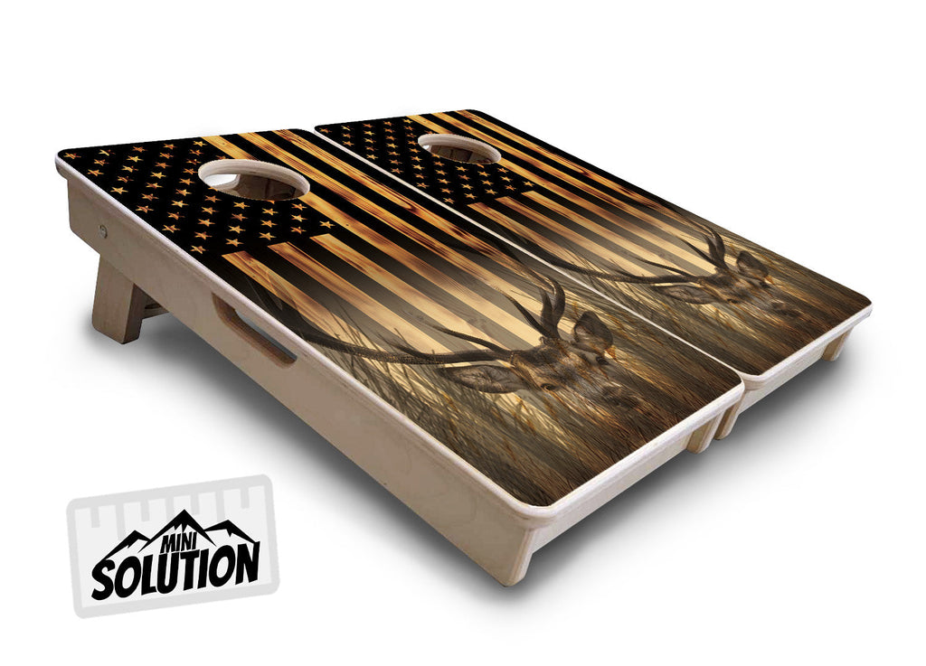 Hidden Deer & Fish - Mini or Vacation Size Cornhole Boards