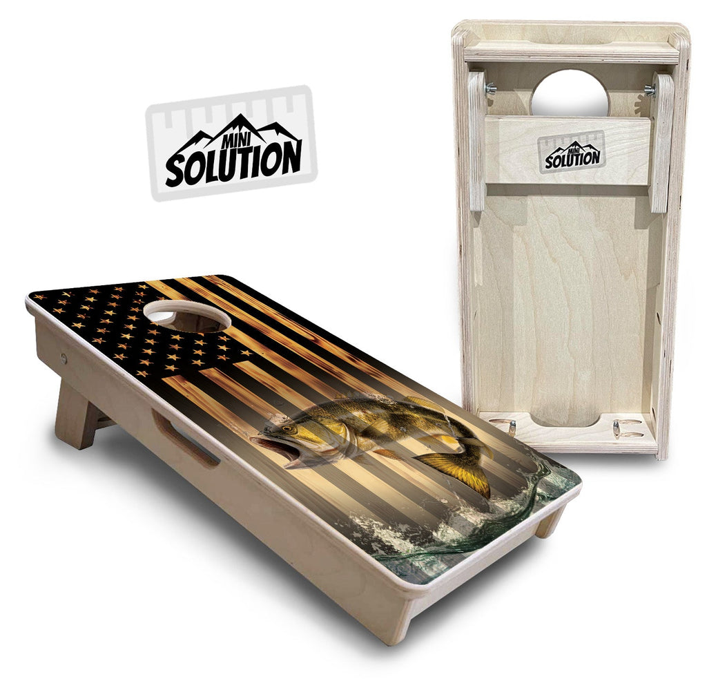 Hidden Deer & Fish - Mini or Vacation Size Cornhole Boards