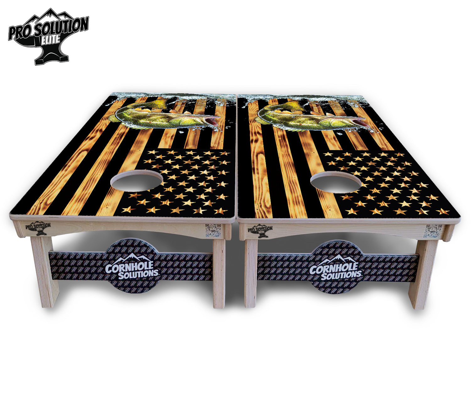 Colorful Deer & Fish Cornhole Boards - Pro Solution Elite Series
