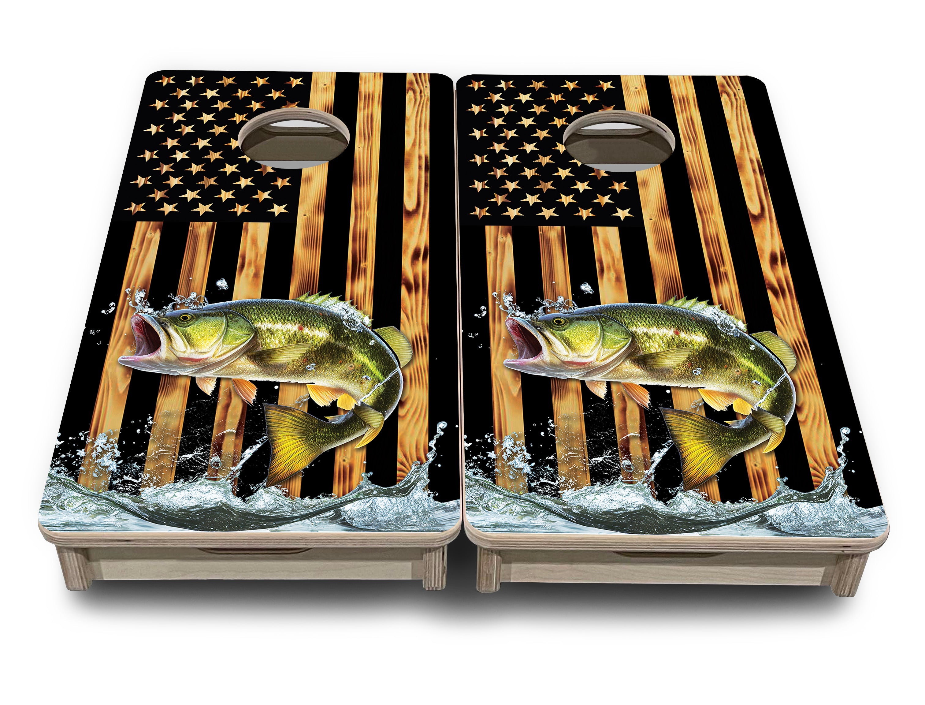 Colorful Deer & Fish - Mini or Vacation Size Cornhole Boards