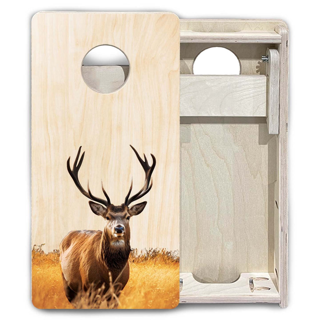 Natural Deer & Fish - Mini or Vacation Size Cornhole Boards