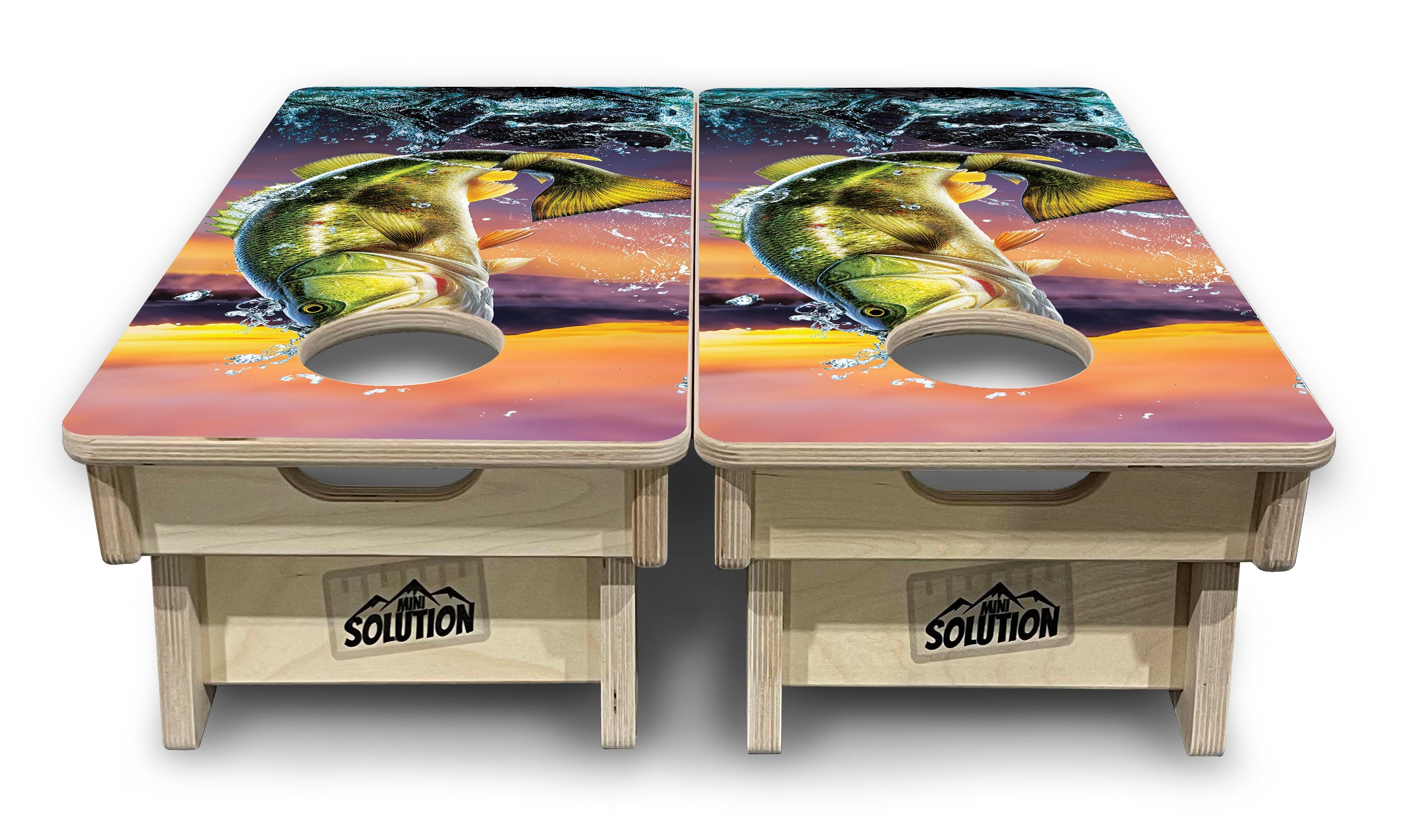 Bass Hole - Mini or Vacation Size Cornhole Boards