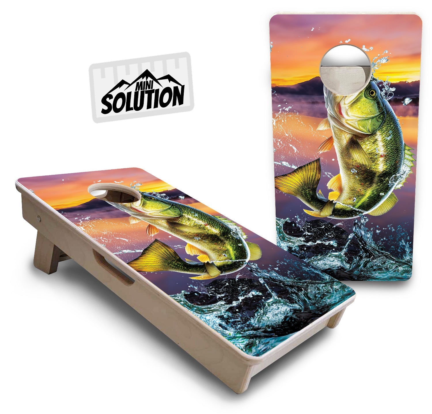 Bass Hole - Mini or Vacation Size Cornhole Boards