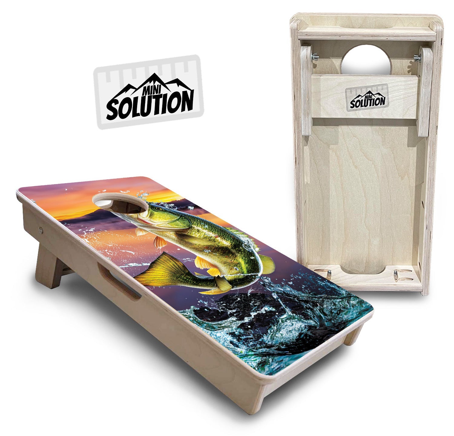 Bass Hole - Mini or Vacation Size Cornhole Boards