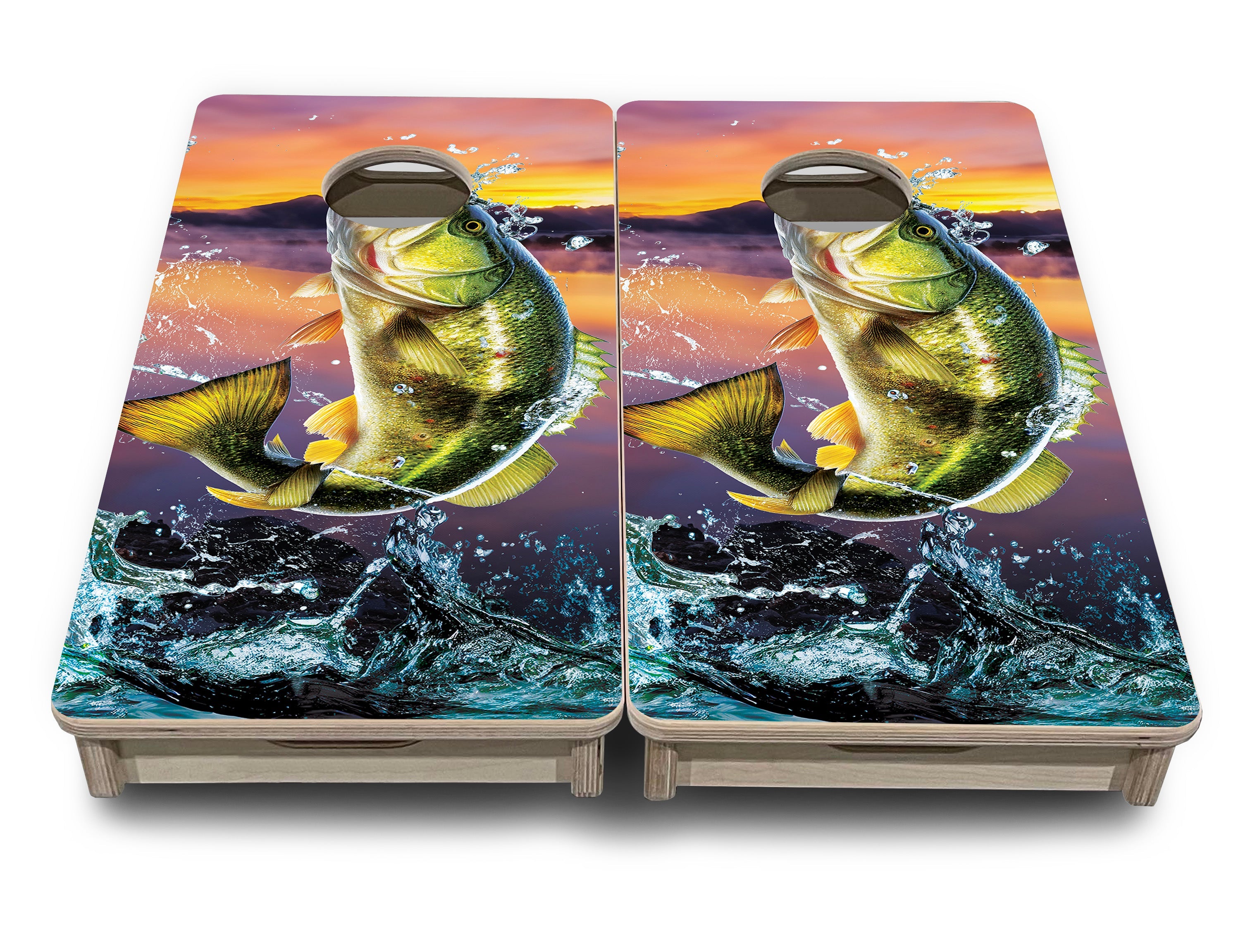 Bass Hole - Mini or Vacation Size Cornhole Boards