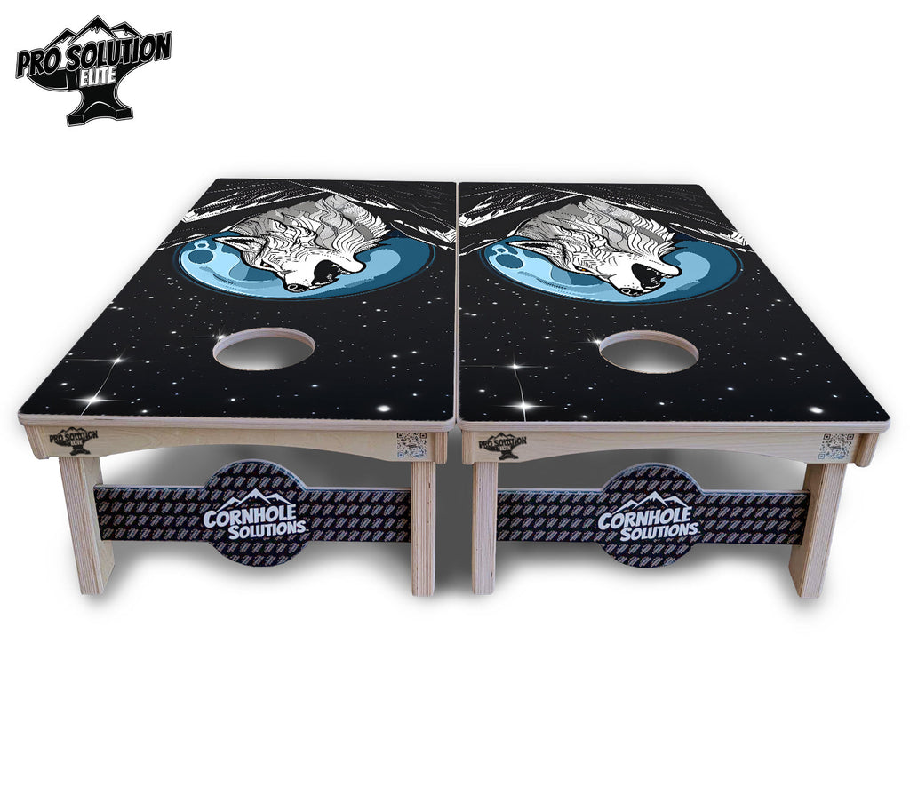Wolf Howling Cornhole Boards - Pro Solution Elite Series