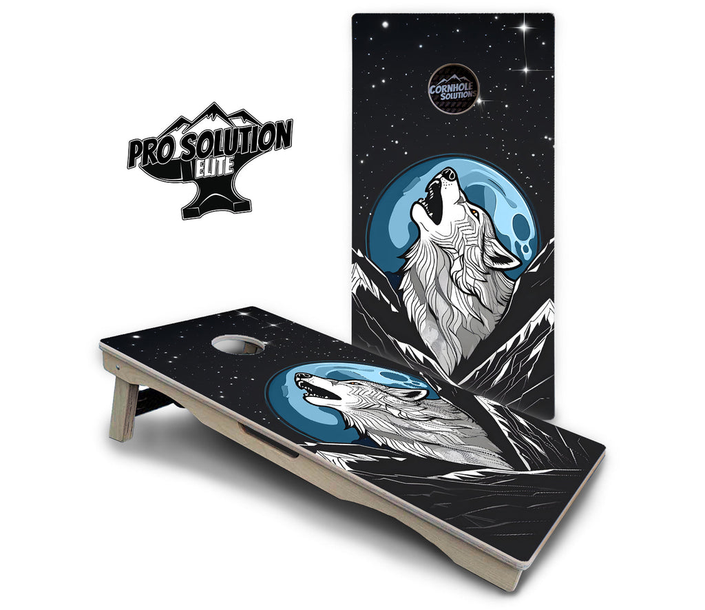 Wolf Howling Cornhole Boards - Pro Solution Elite Series