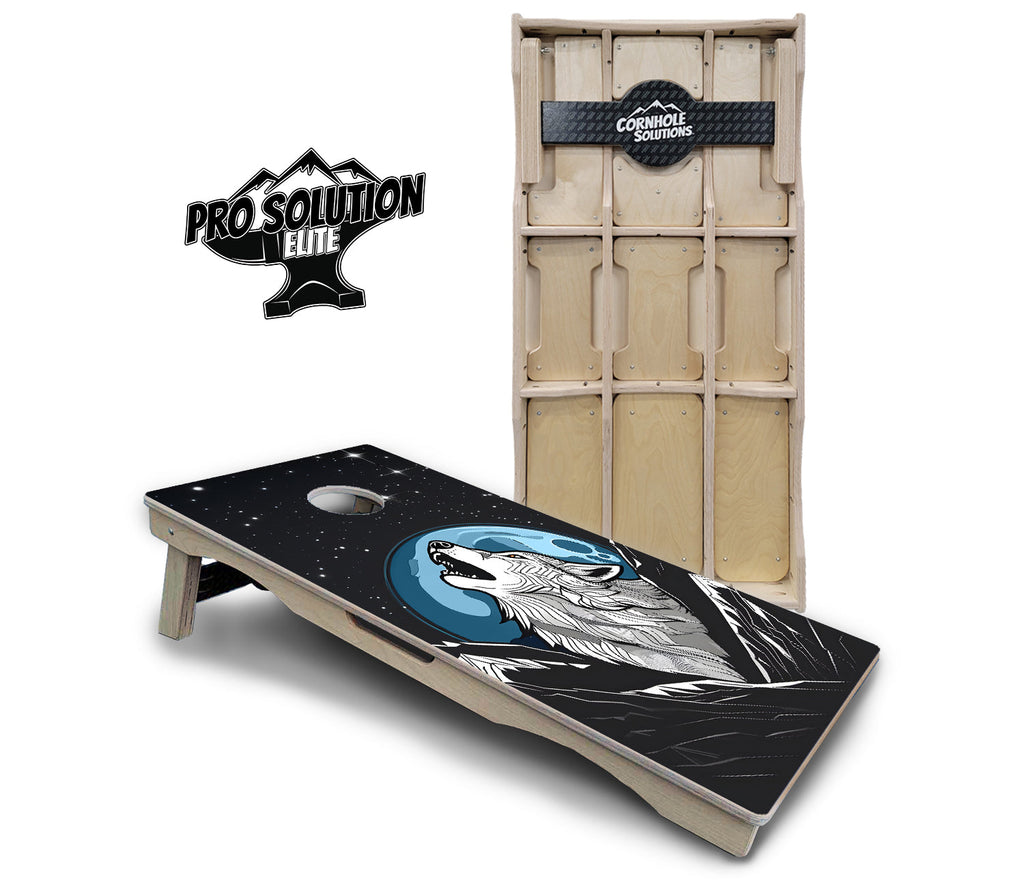 Wolf Howling Cornhole Boards - Pro Solution Elite Series