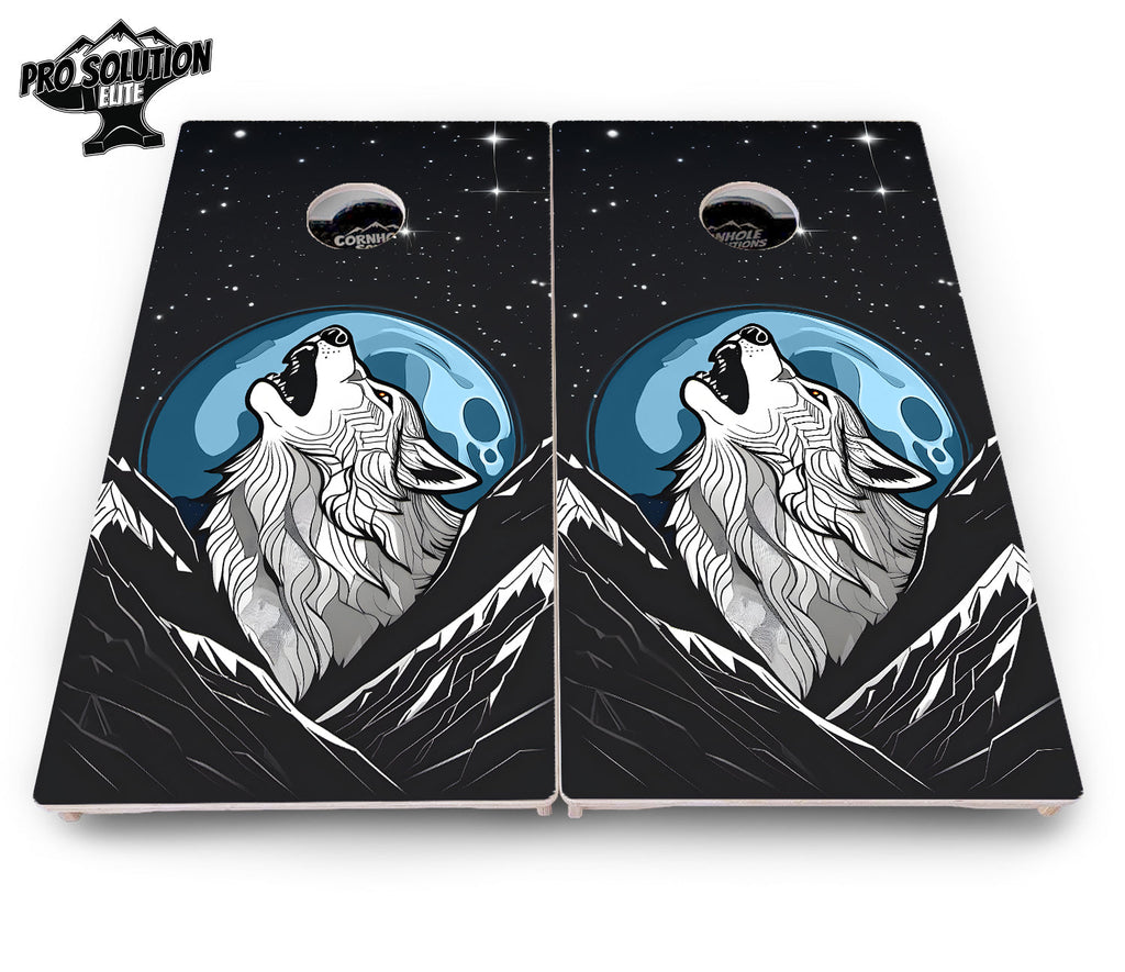 Wolf Howling Cornhole Boards - Pro Solution Elite Series