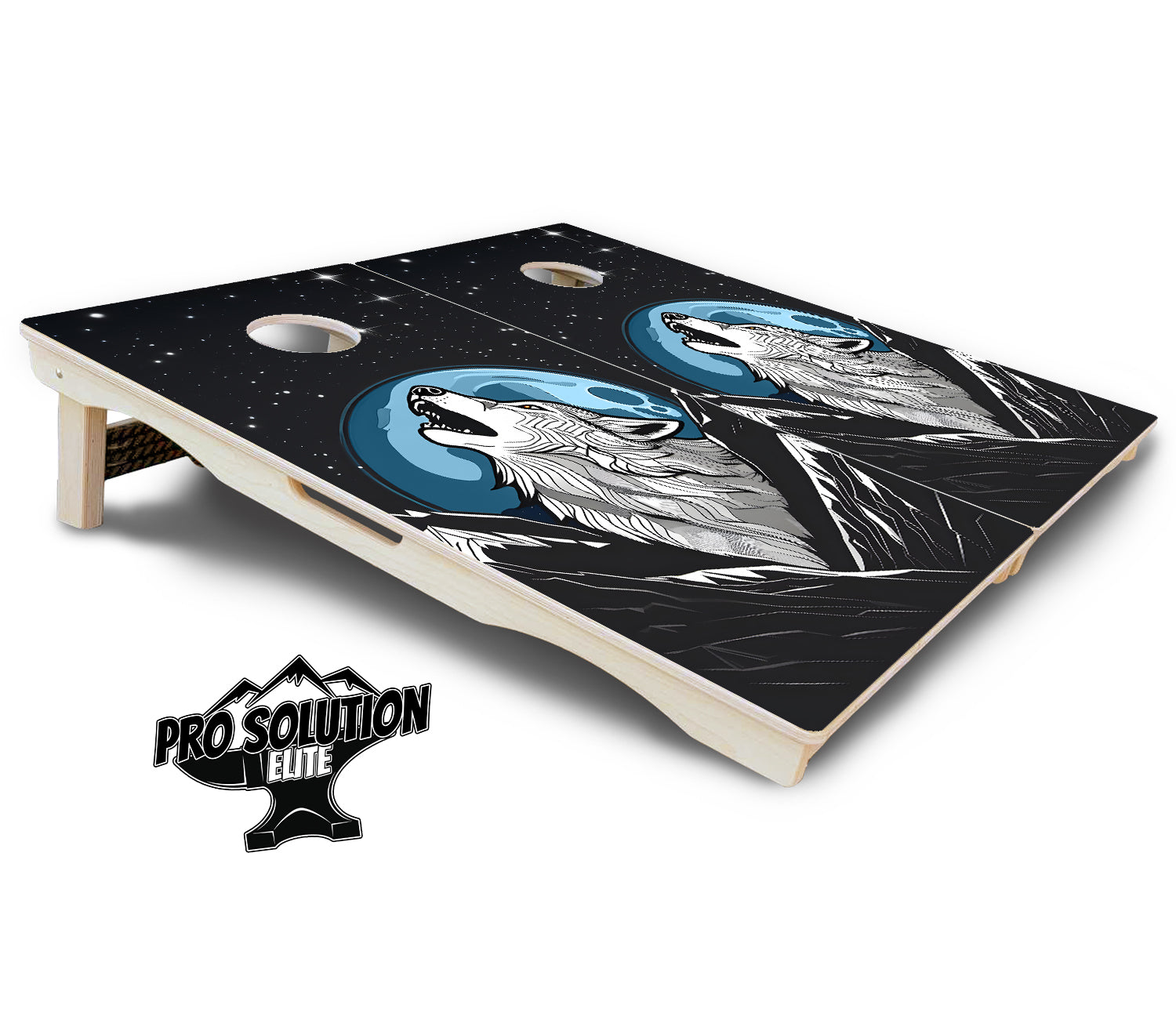 Wolf Howling Cornhole Boards - Pro Solution Elite Series