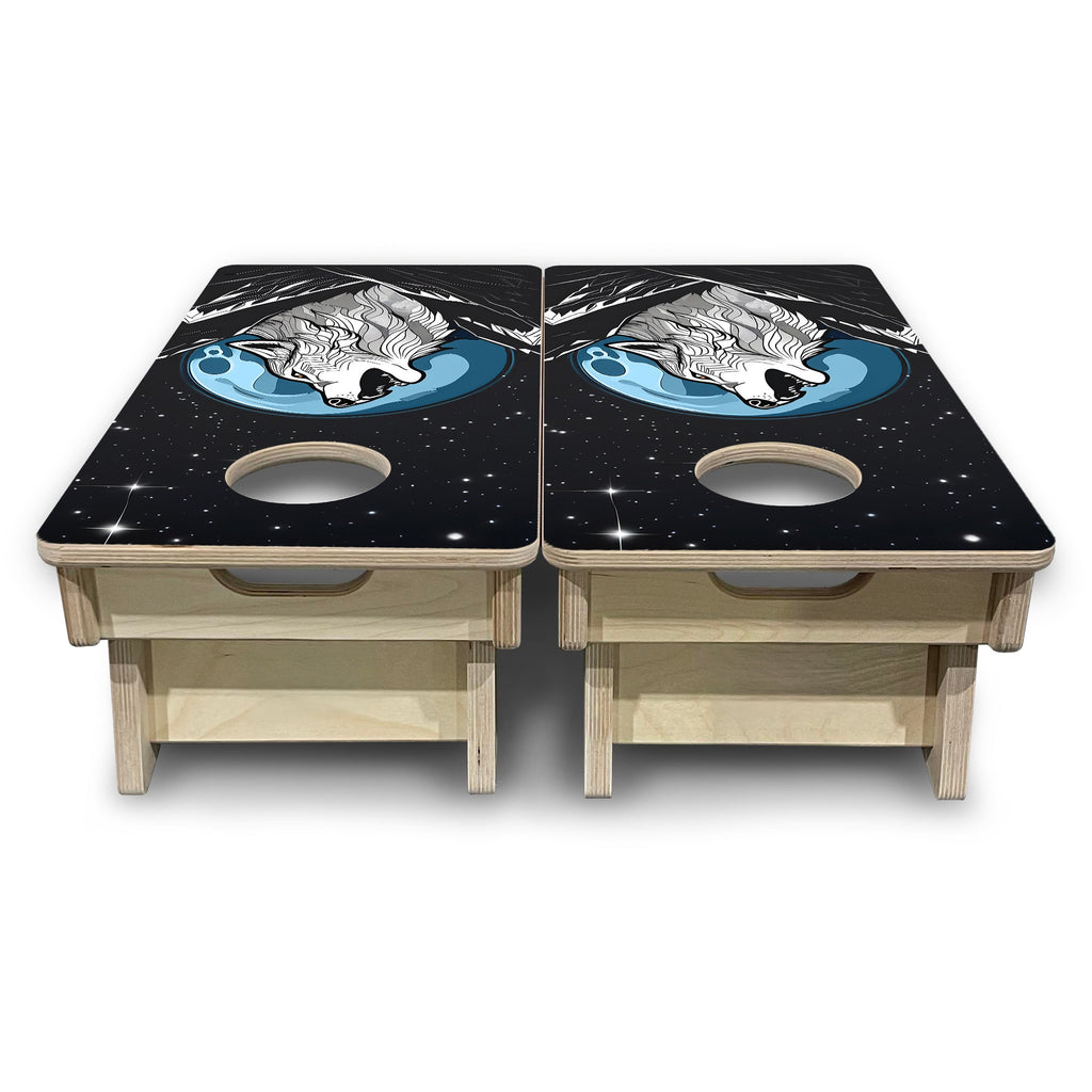 Wolf Howling - Mini or Vacation Size Cornhole Boards
