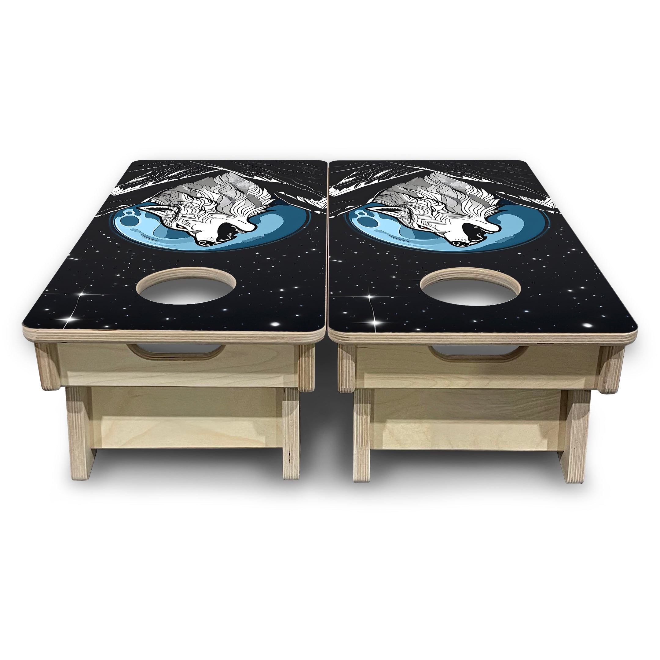 Wolf Howling - Mini or Vacation Size Cornhole Boards