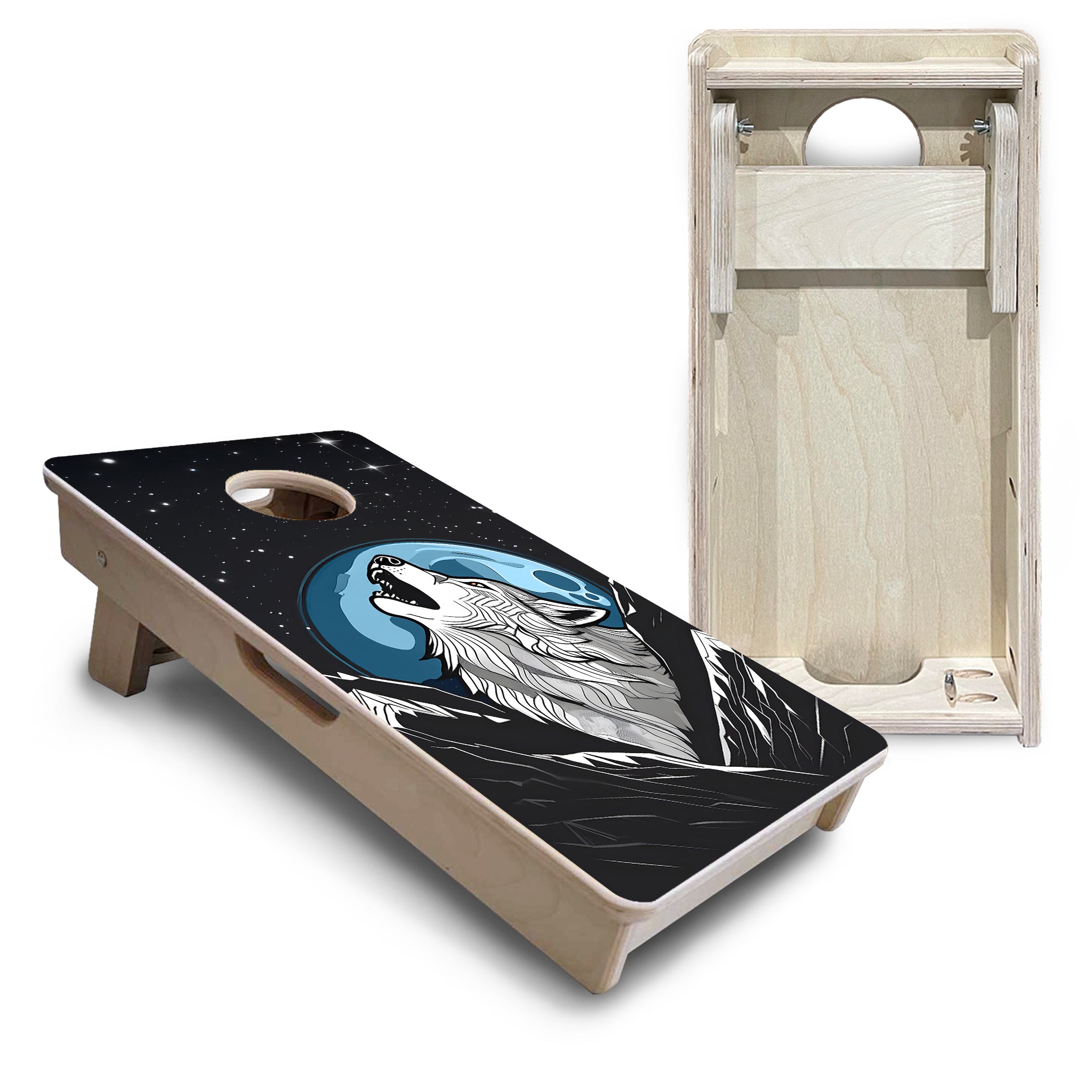 Wolf Howling - Mini or Vacation Size Cornhole Boards