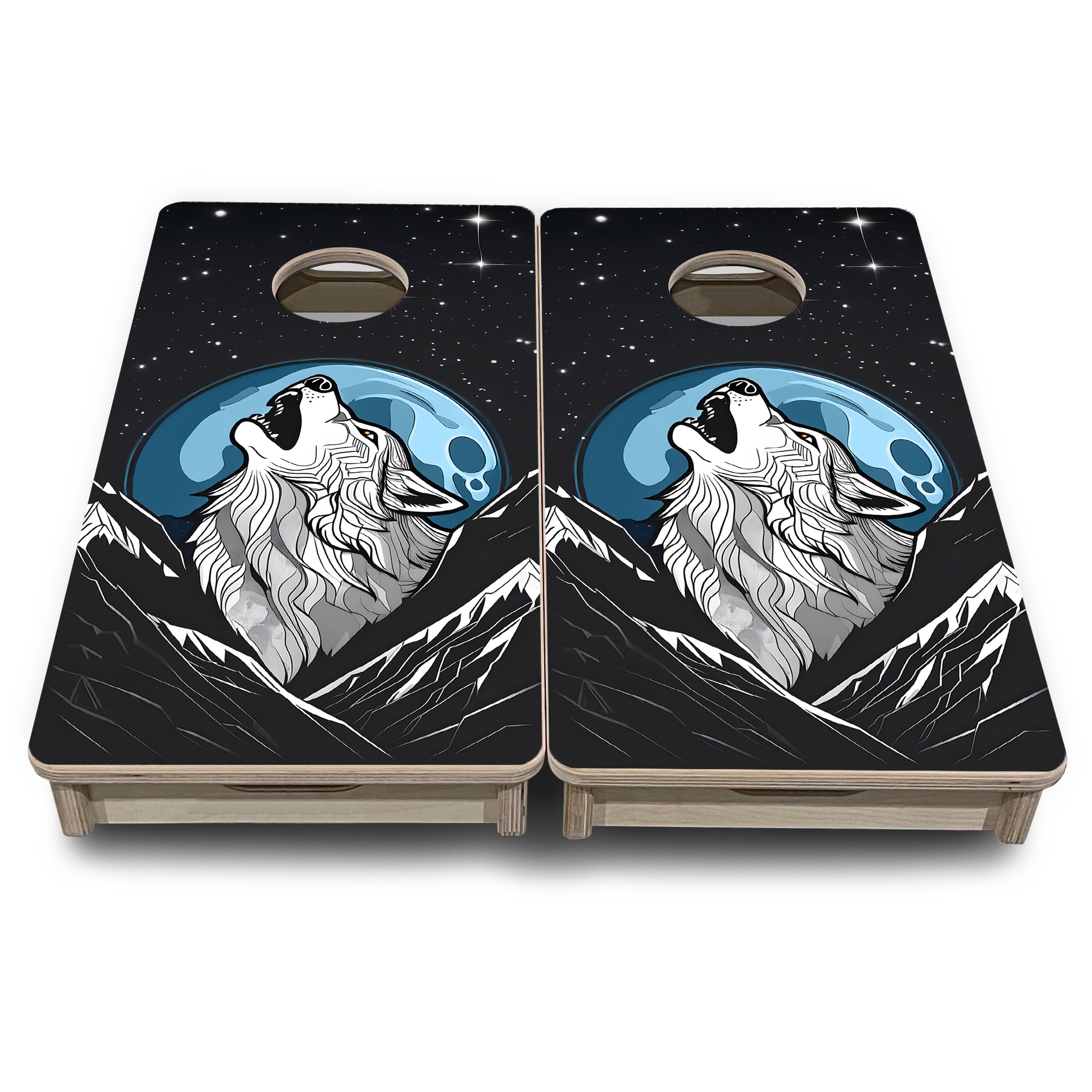 Wolf Howling - Mini or Vacation Size Cornhole Boards