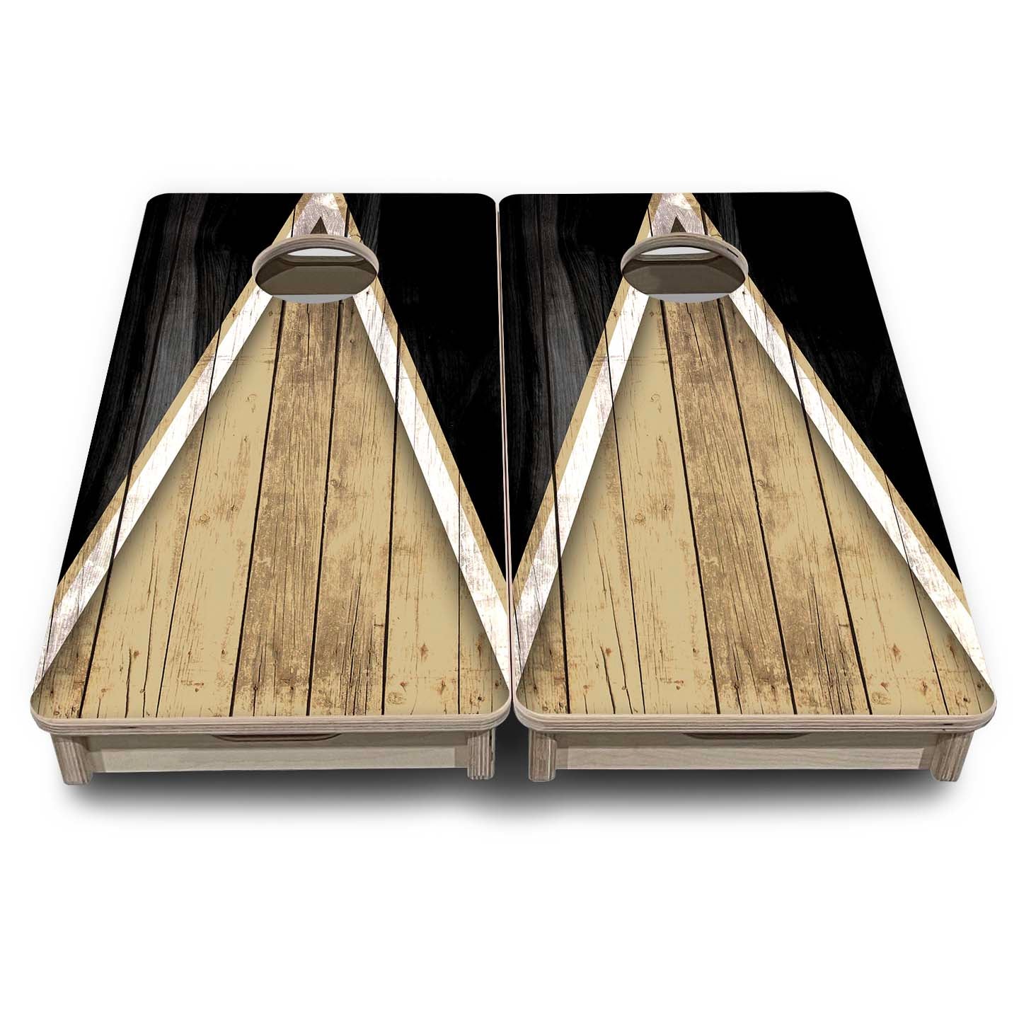 Team Color Triangle - Mini or Vacation Size Cornhole Boards