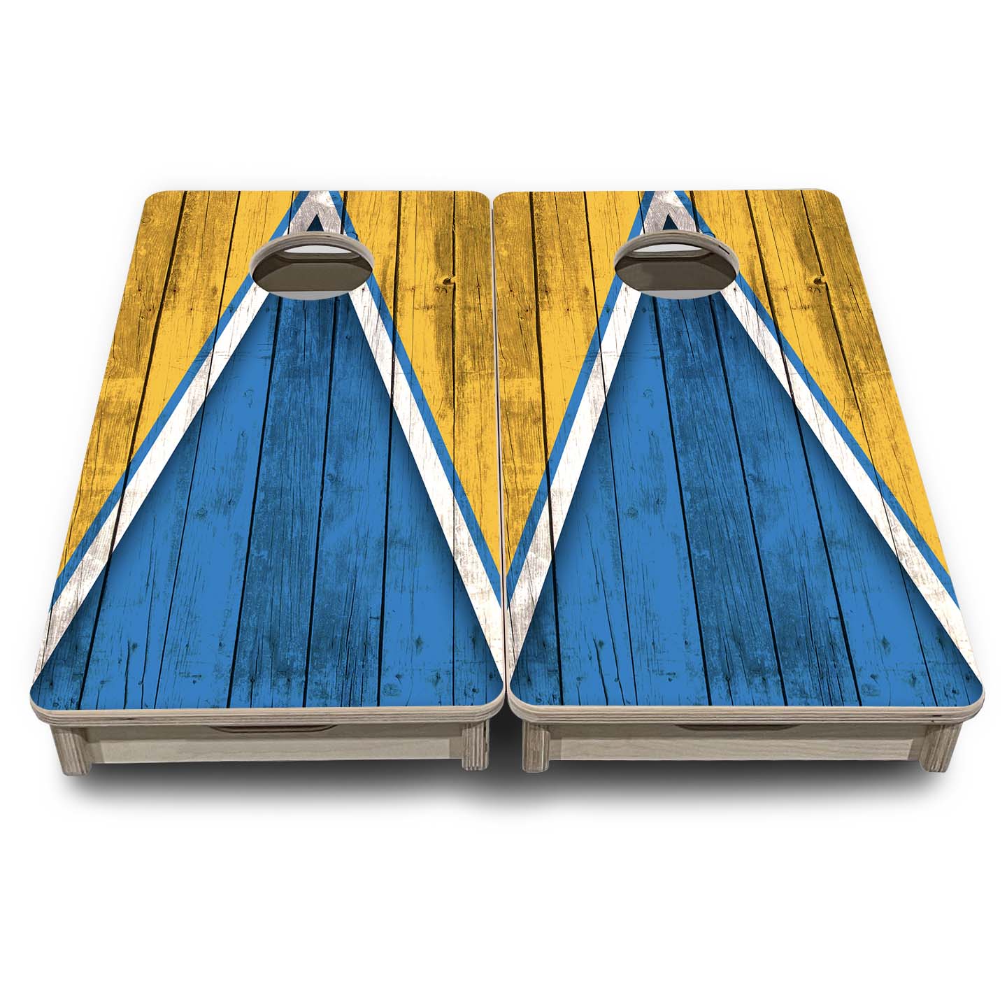 Team Color Triangle - Mini or Vacation Size Cornhole Boards