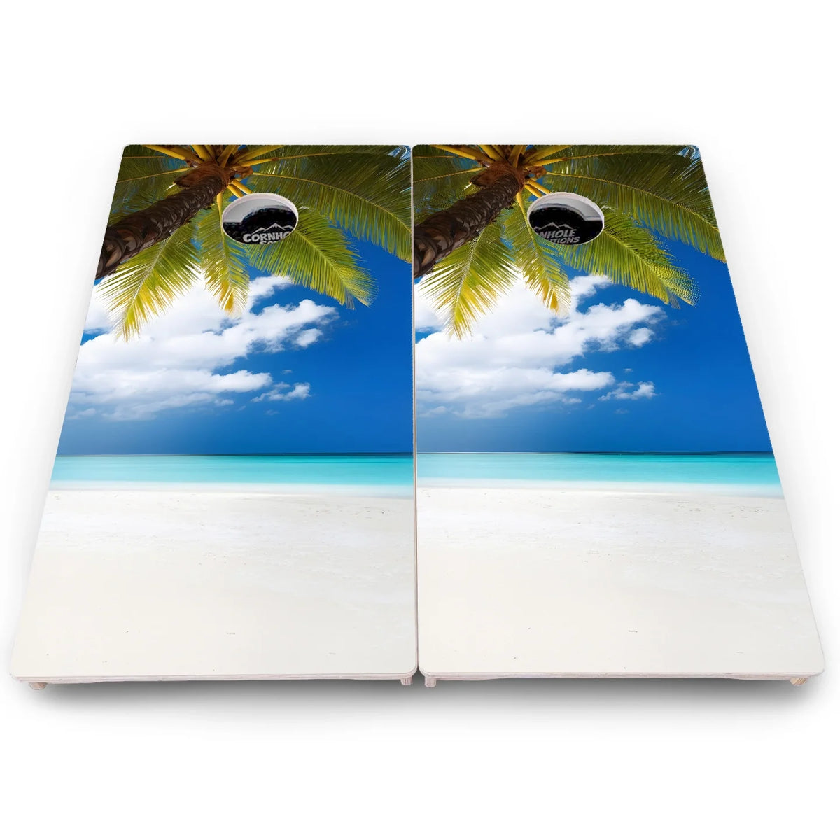 Beach Scene Cornhole Boards - Pro Solution Lite Series