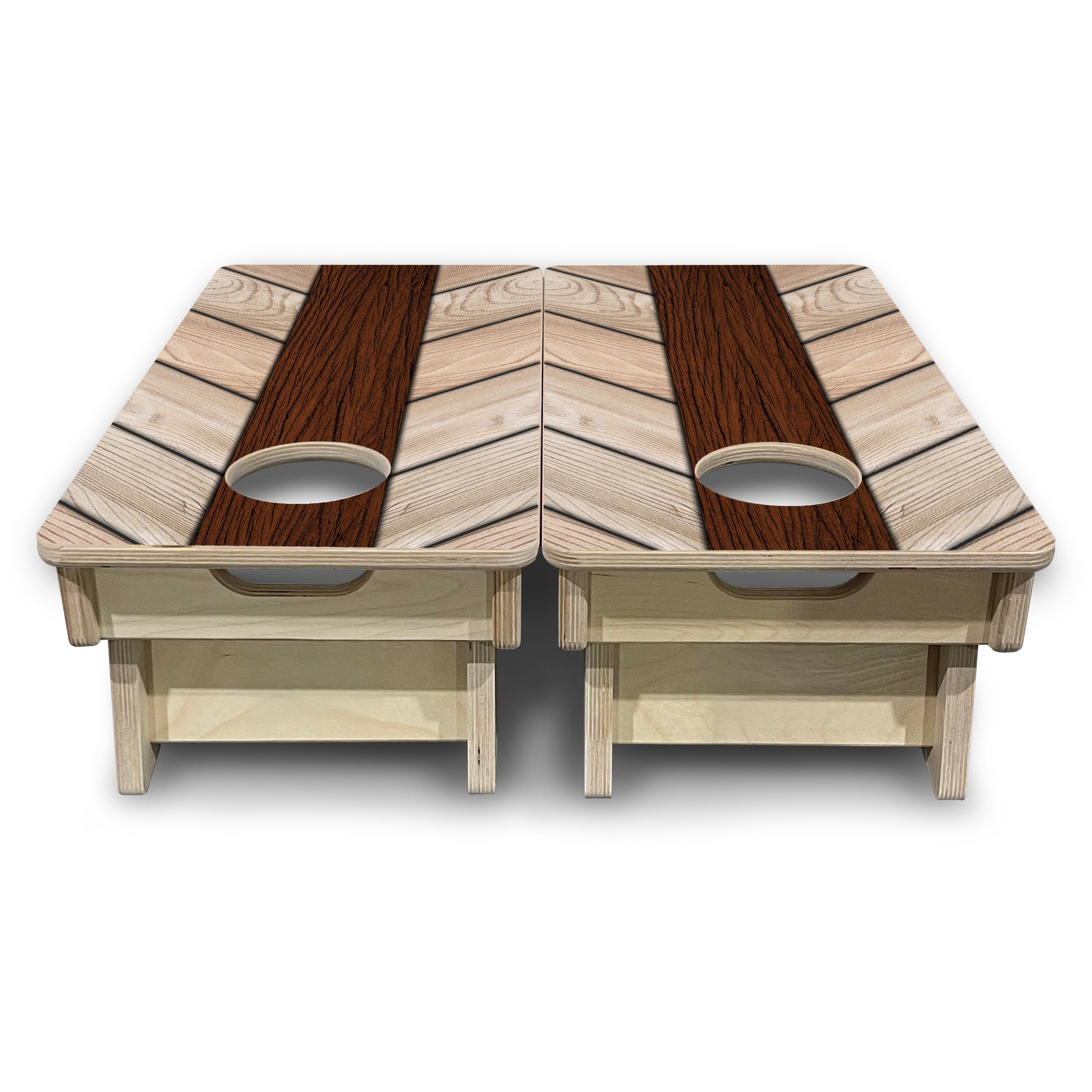 Cream Planks - Mini or Vacation Size Cornhole Boards