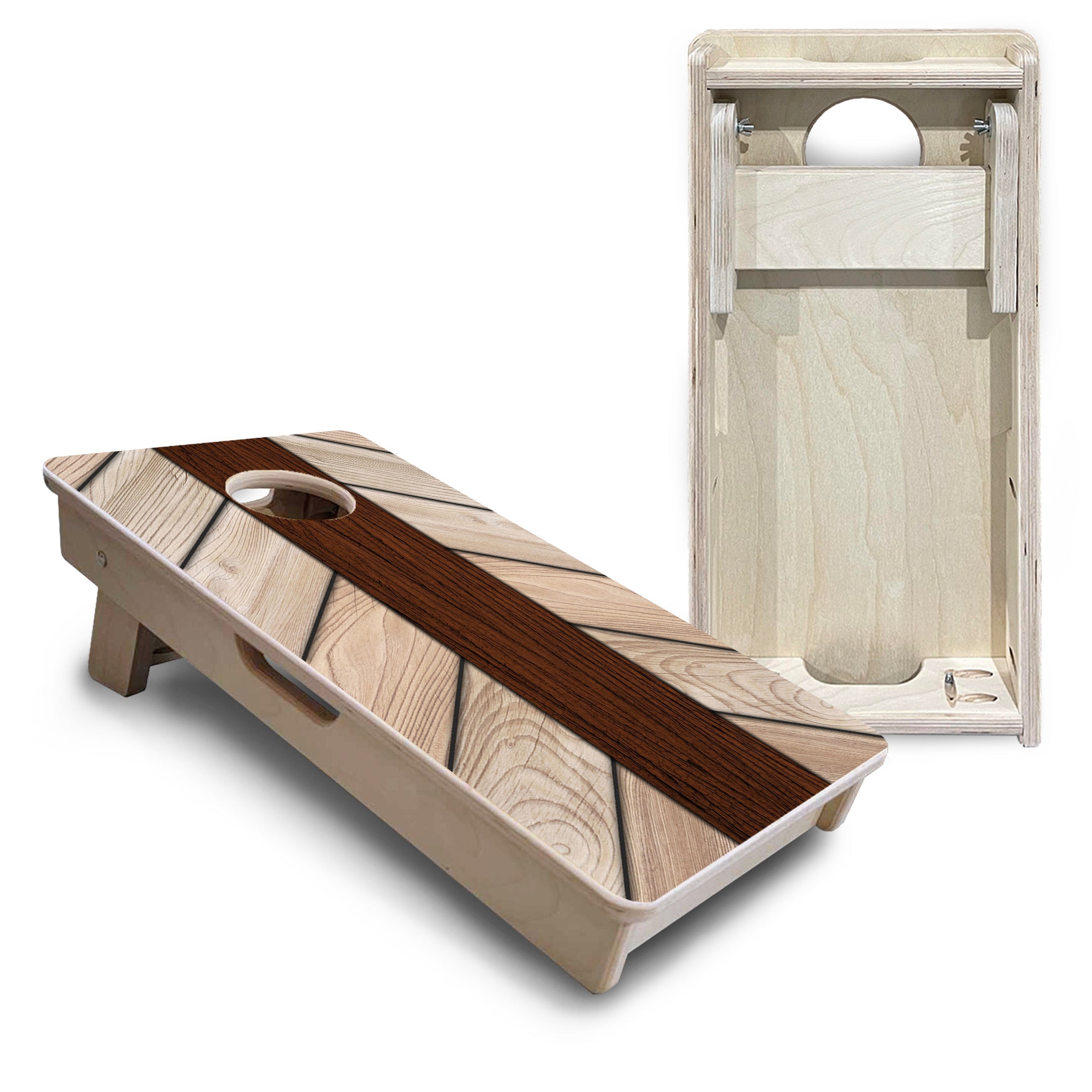 Cream Planks - Mini or Vacation Size Cornhole Boards