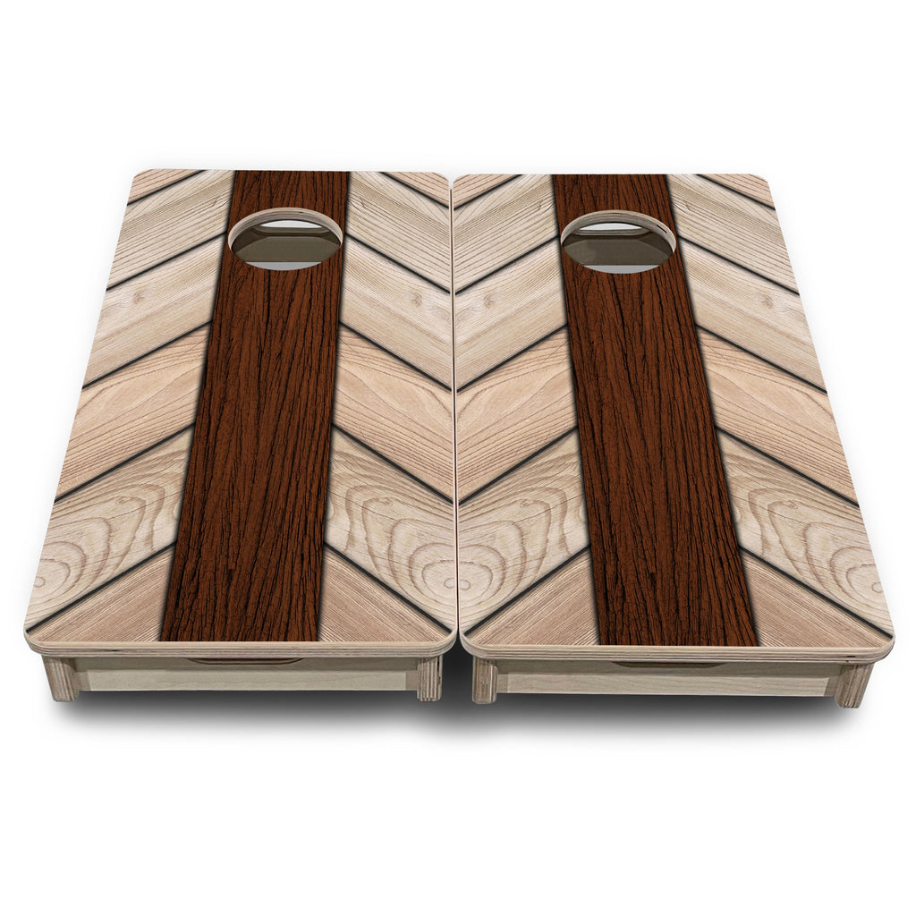 Cream Planks - Mini or Vacation Size Cornhole Boards