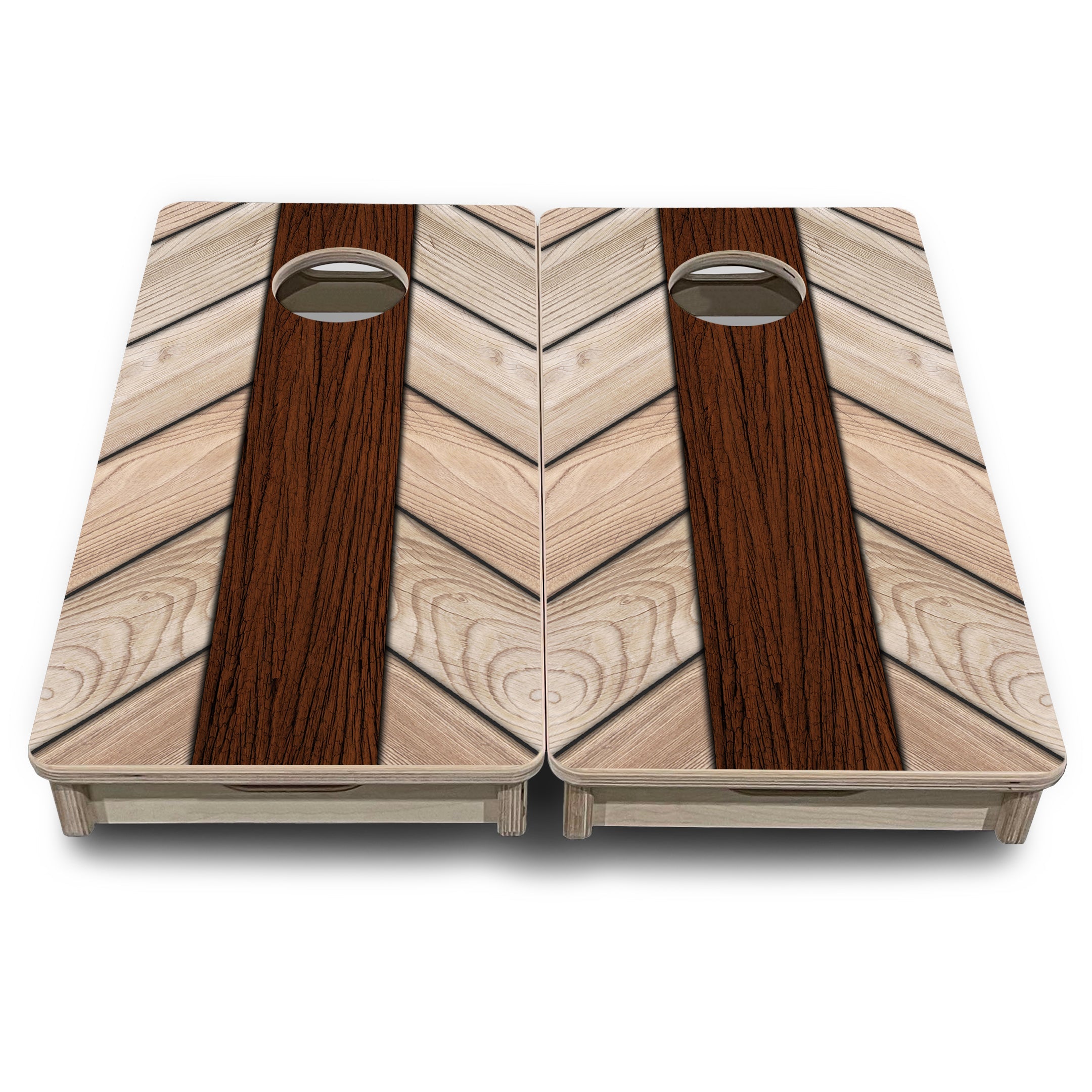 Cream Planks - Mini or Vacation Size Cornhole Boards