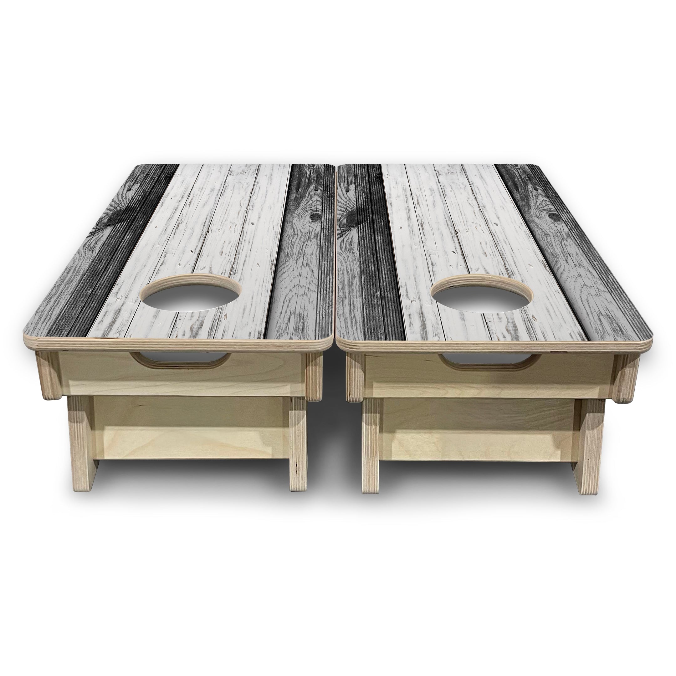 Grey Two Tone Slats - Mini or Vacation Size Cornhole Boards