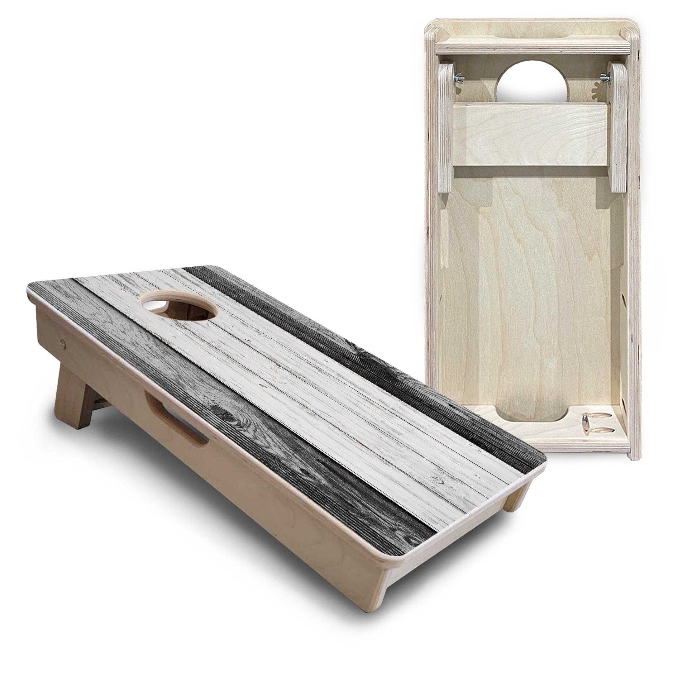 Grey Two Tone Slats - Mini or Vacation Size Cornhole Boards