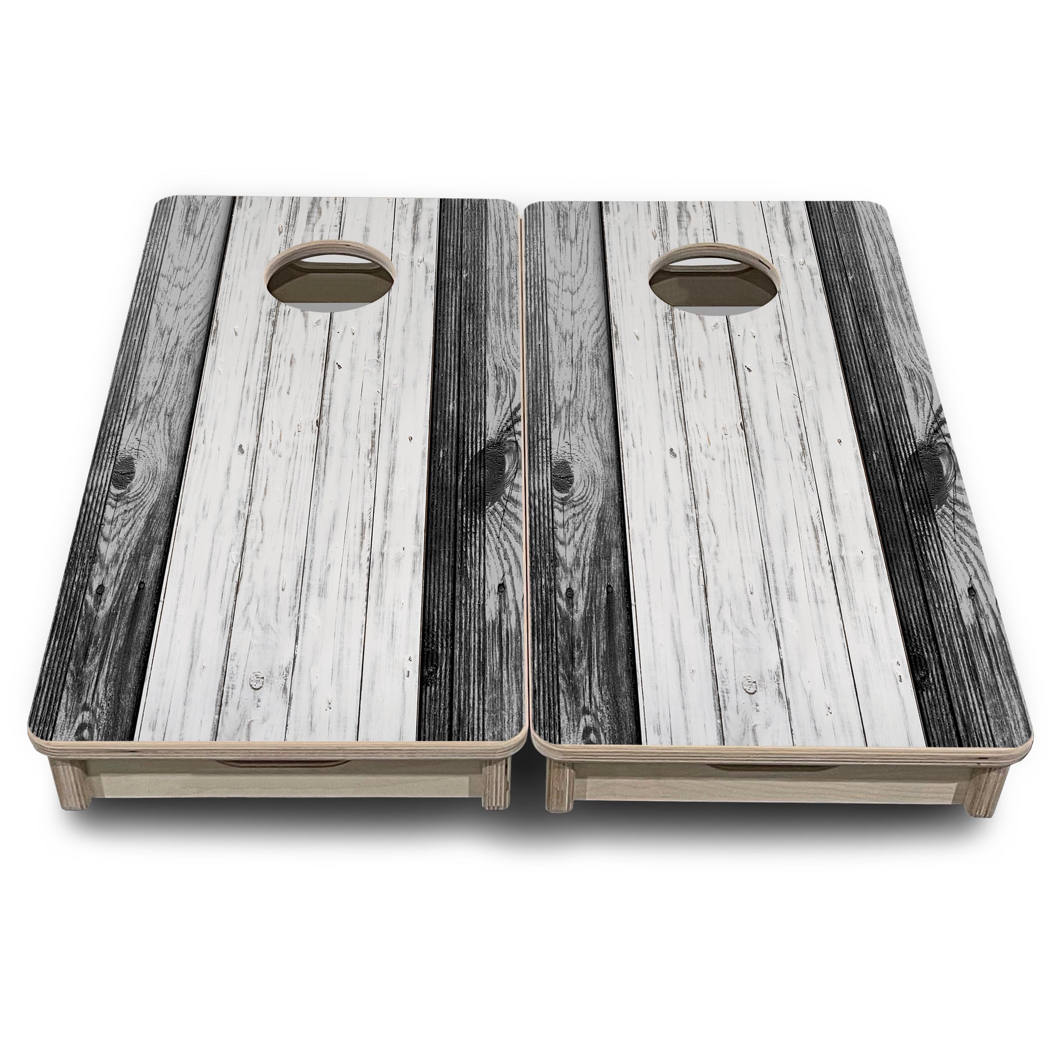 Grey Two Tone Slats - Mini or Vacation Size Cornhole Boards