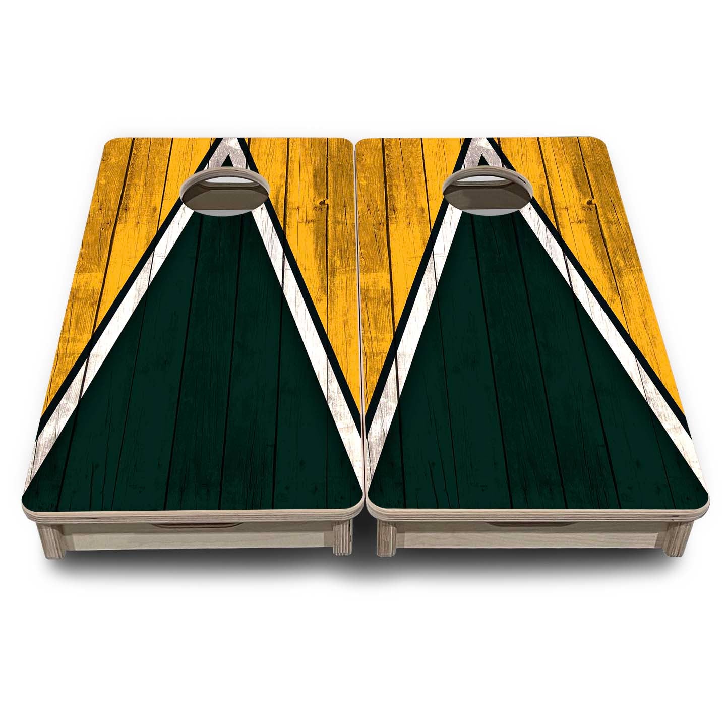 Team Color Triangle - Mini or Vacation Size Cornhole Boards
