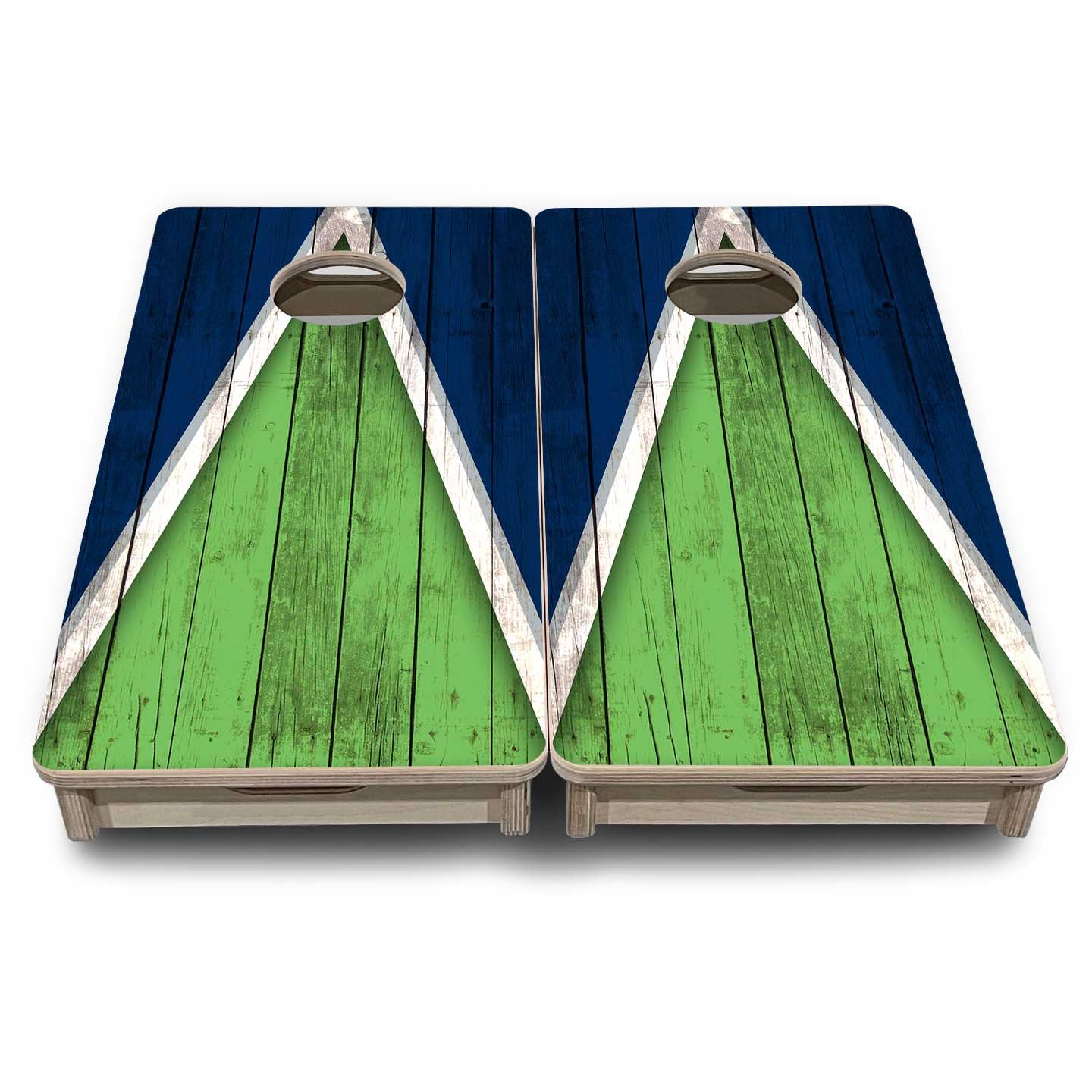 Team Color Triangle - Mini or Vacation Size Cornhole Boards