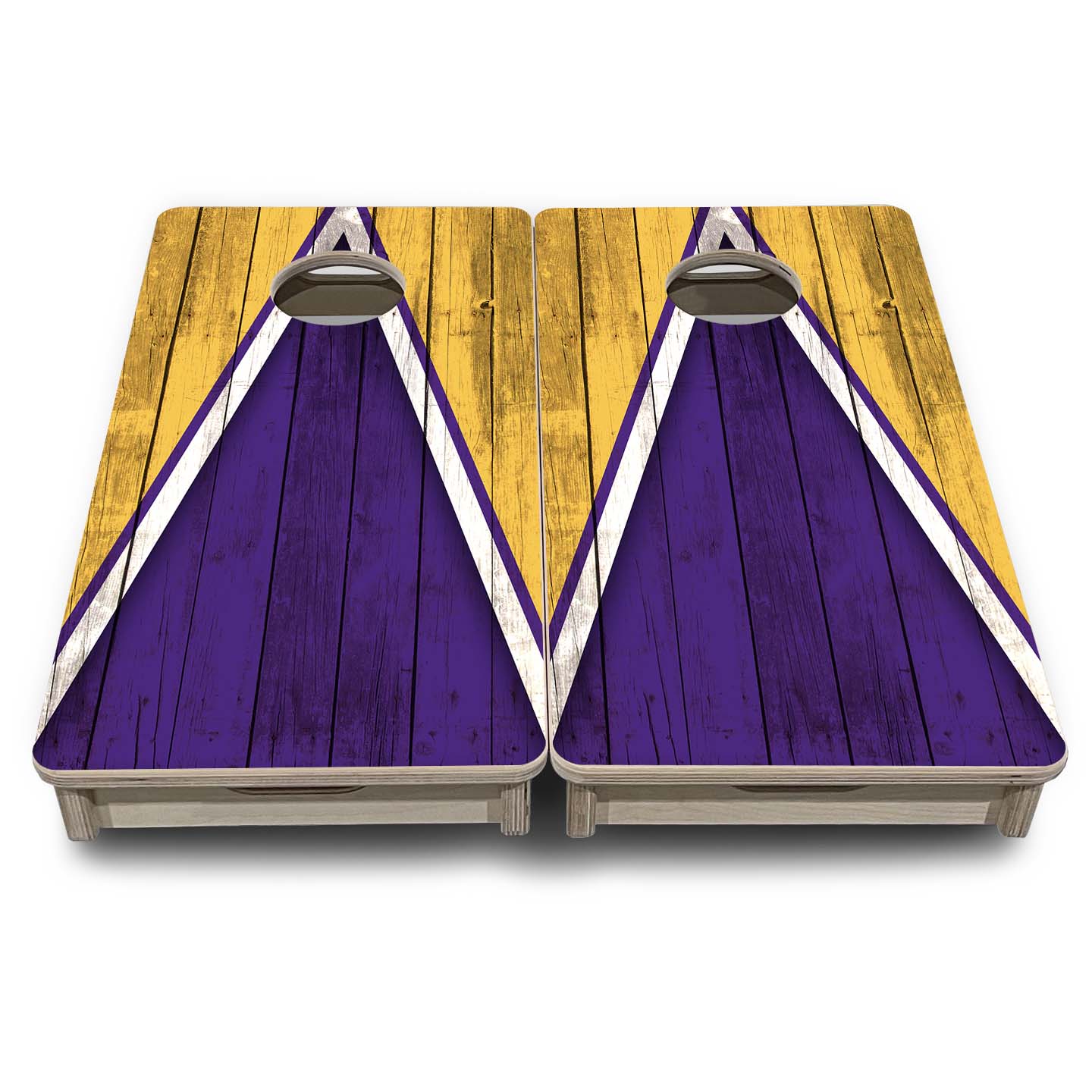 Team Color Triangle - Mini or Vacation Size Cornhole Boards