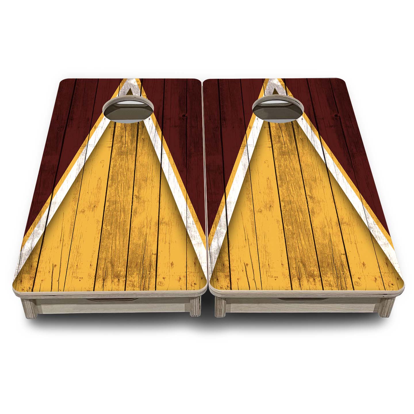 Team Color Triangle - Mini or Vacation Size Cornhole Boards
