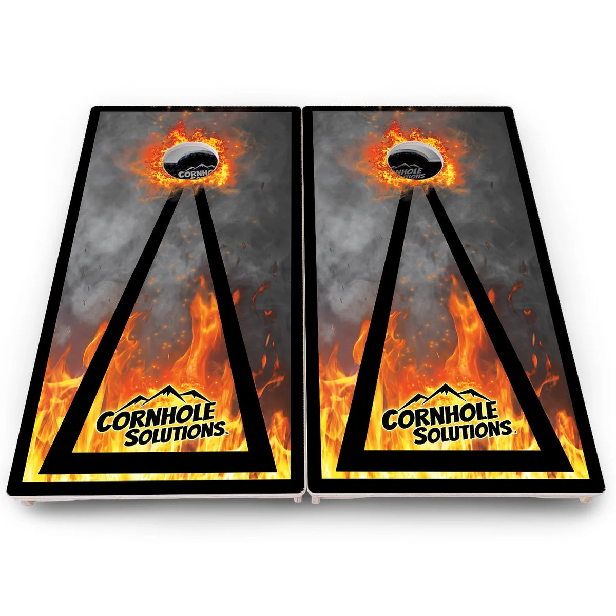 Smoke Triangle Cornhole Boards - Pro Solution Lite Series