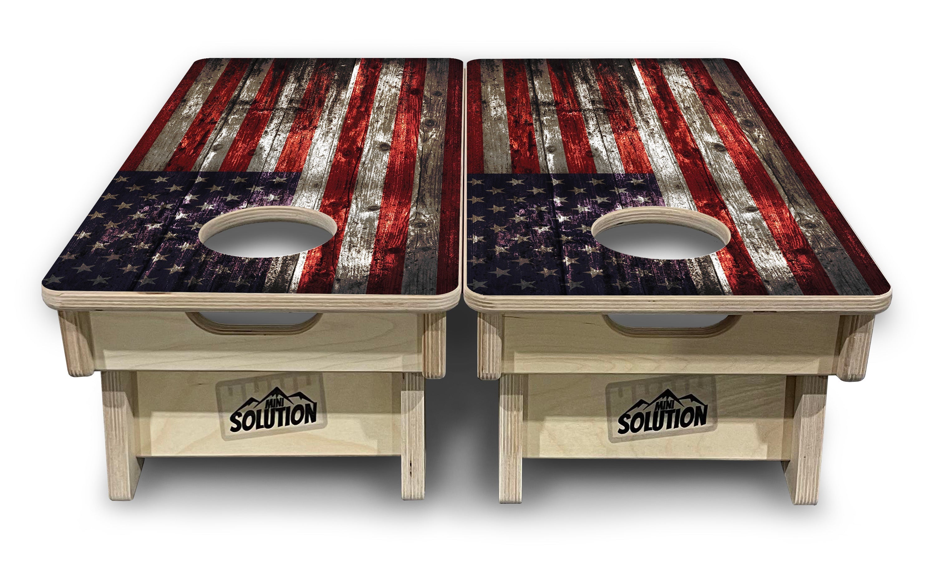 Distressed Flag - Mini or Vacation Size Cornhole Boards
