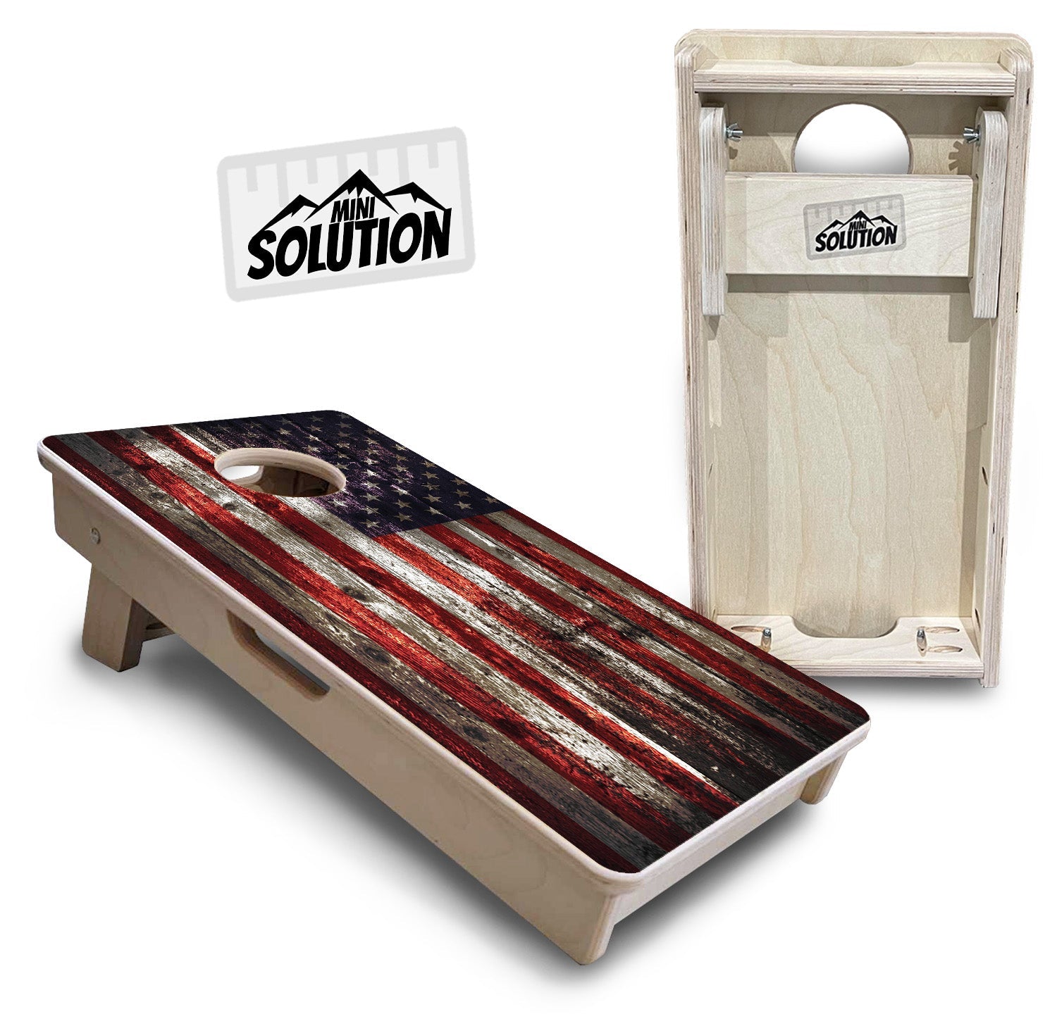 Distressed Flag - Mini or Vacation Size Cornhole Boards