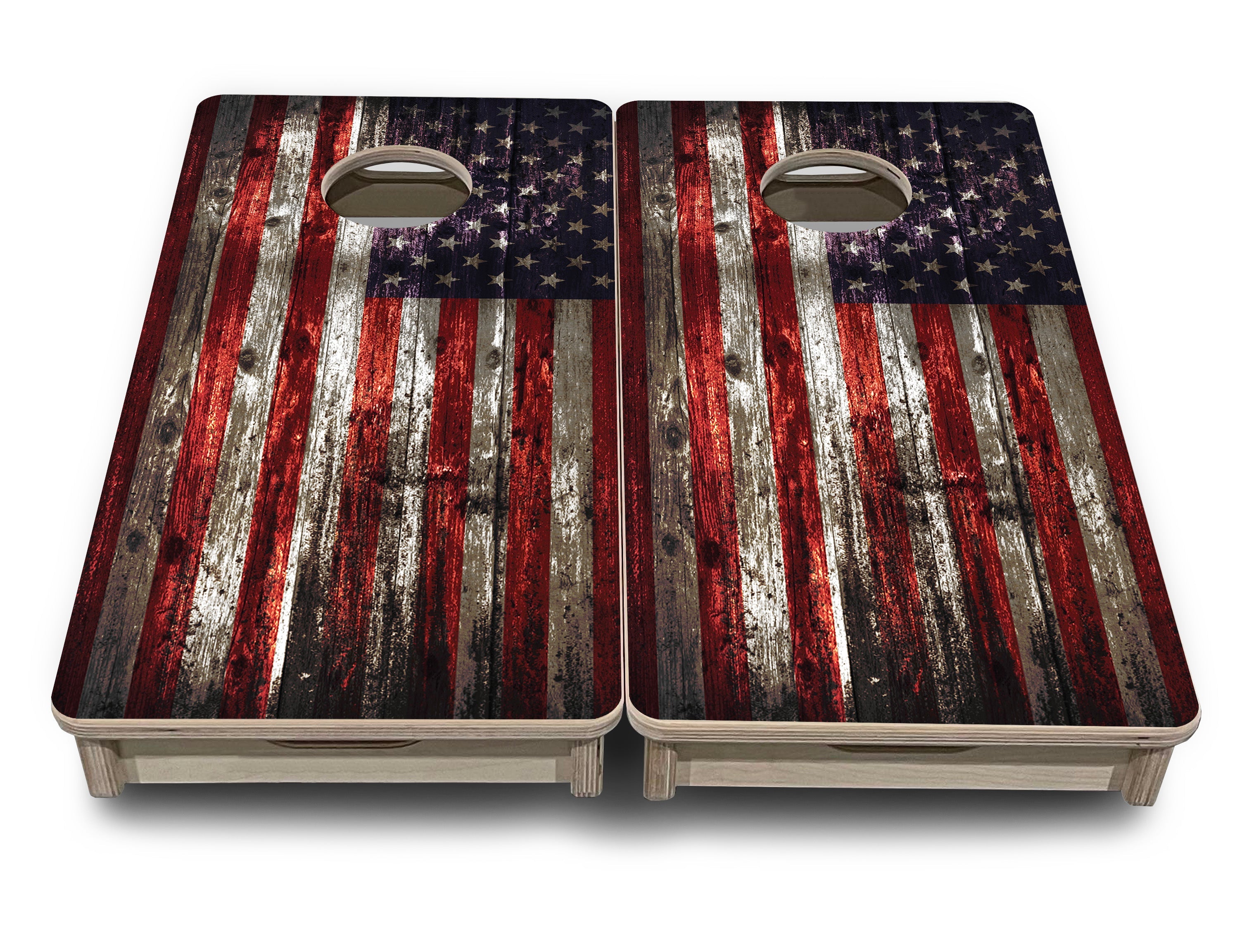 Distressed Flag - Mini or Vacation Size Cornhole Boards