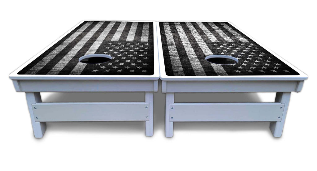 Monochrome Flag Cornhole Boards - All Weather Series