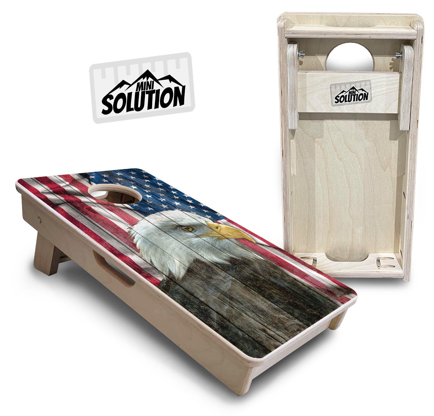 Faded Eagle Flag - Mini or Vacation Size Cornhole Boards