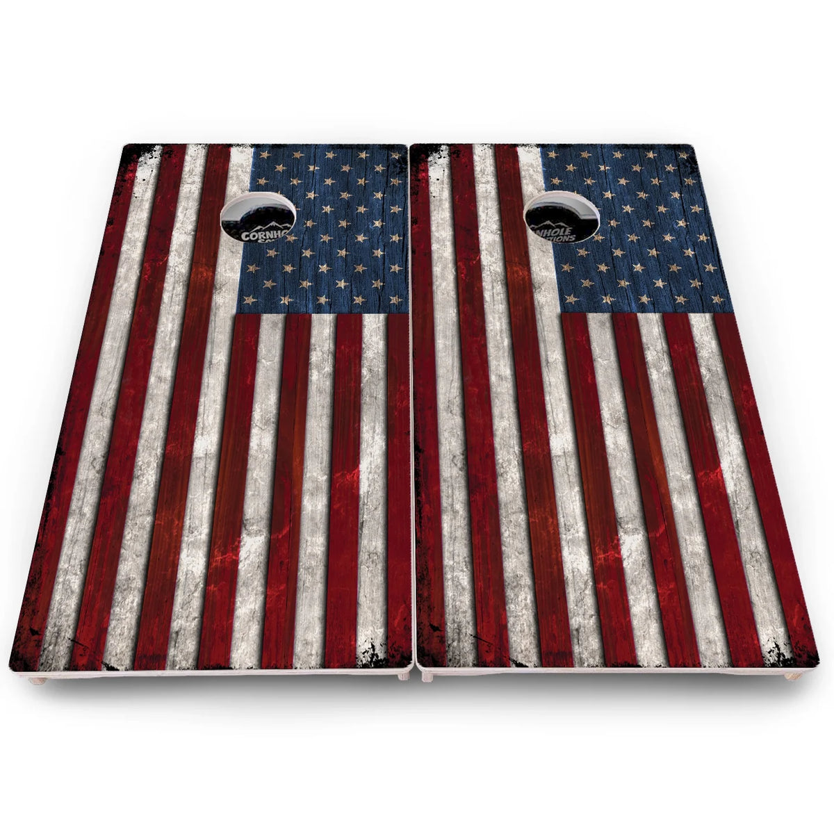 USA Wood Flag Color Cornhole Boards - Pro Solution Lite Series