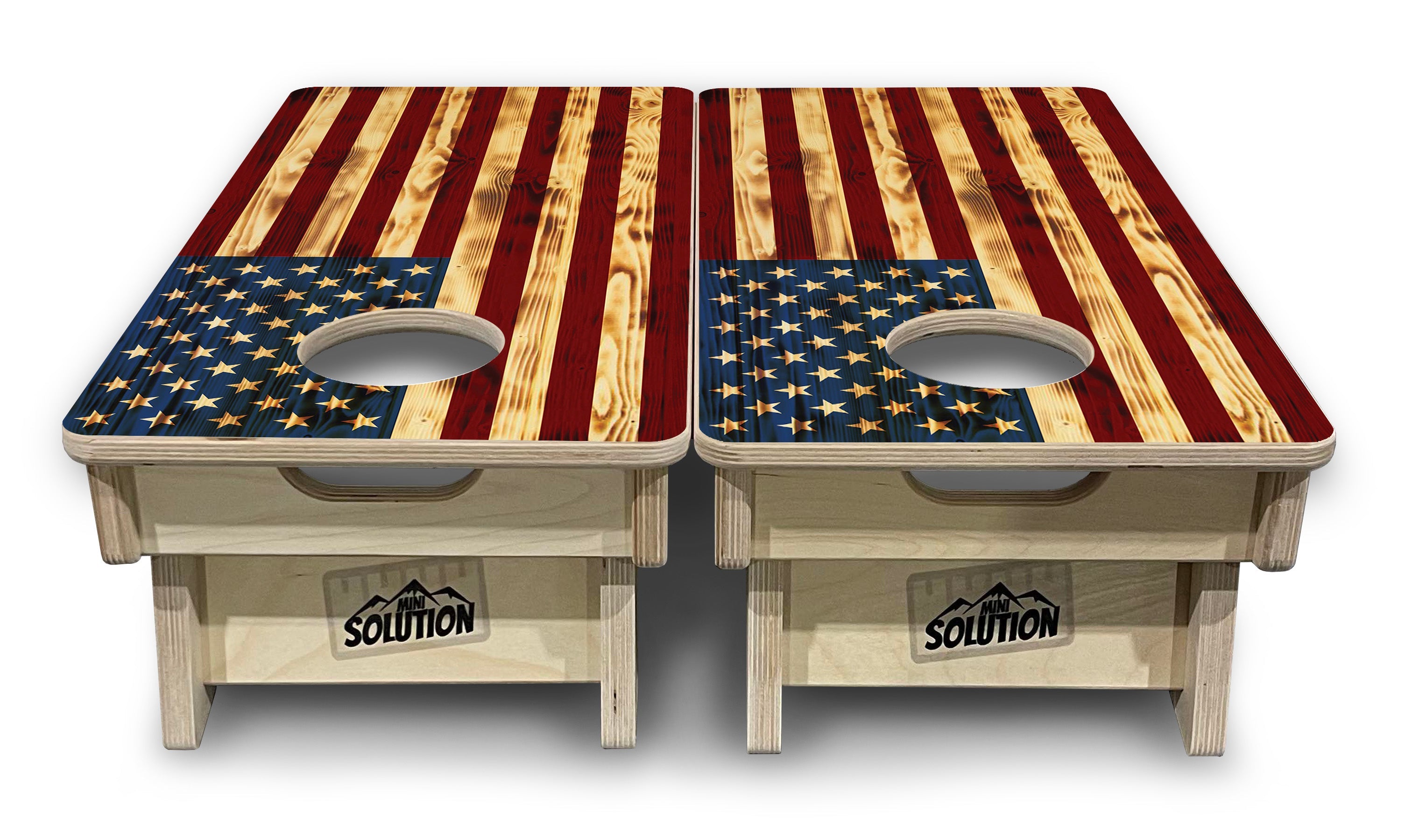 Burnt Color Flag - Mini or Vacation Cornhole Boards